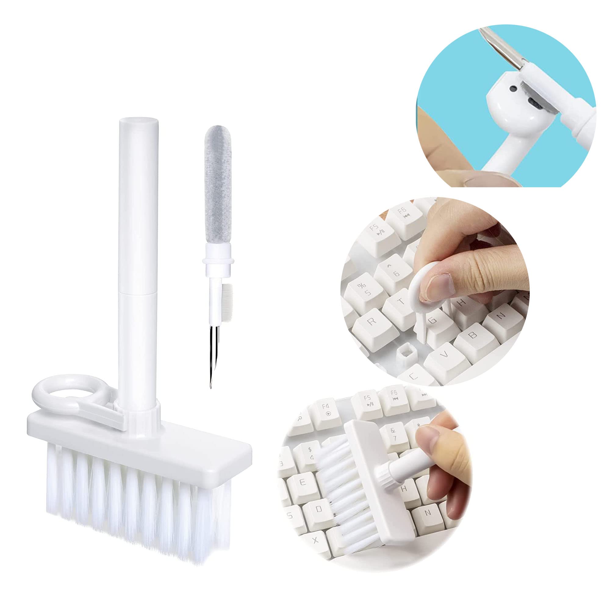 5-in-1 Multi-Function Keyboard Cleaning Kit with Soft Brush - Computer & Laptop Cleaning Tools for Office, Home & Gaming Setup
