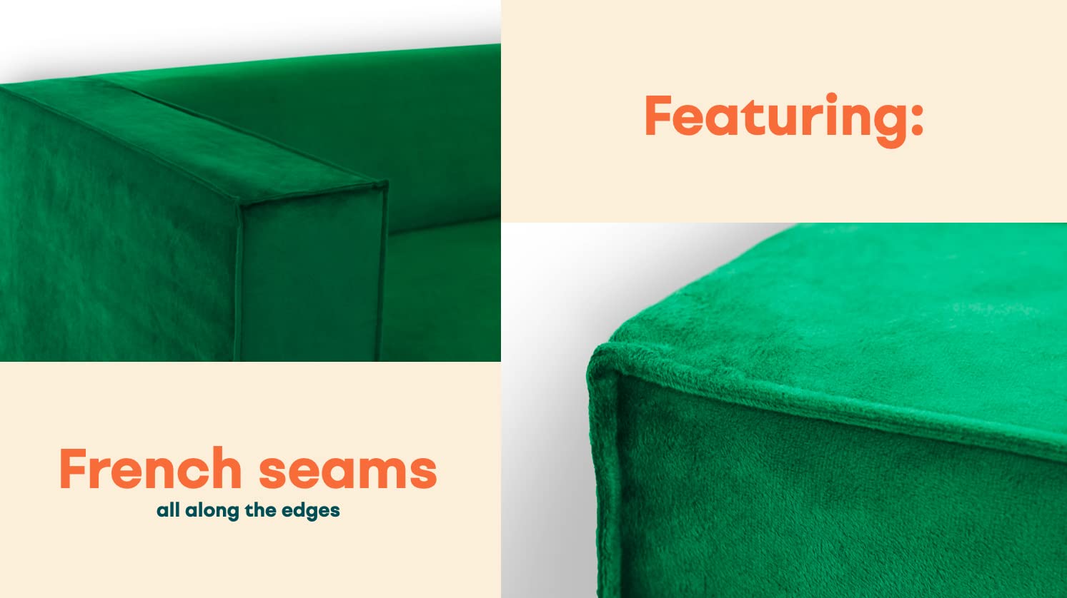 Premium Custom Klippan Sofa Cover - Designer Velvet Slipcover for IKEA Klippan 2-Seater Loveseat | Pet-Friendly, Durable & Stylish (Emerald Green) | Perfect for Living Room, Home Theater & Cozy Spaces