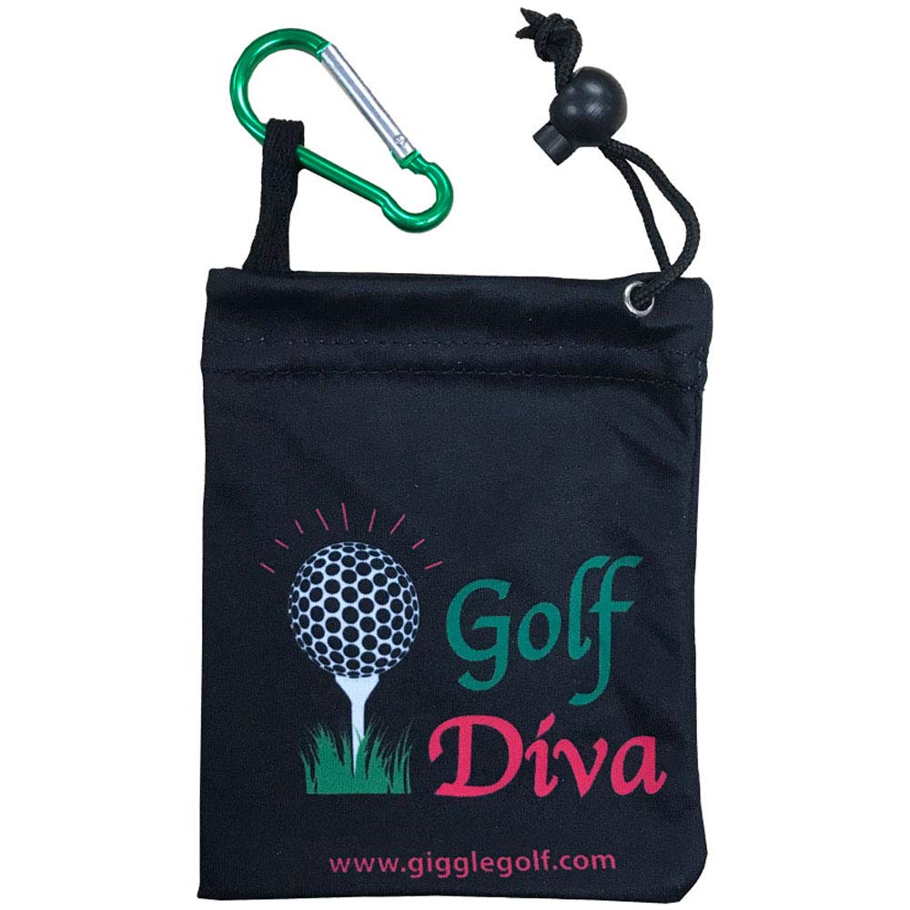 Premium Microfiber Golf Tee Bag with Luggage Tag - Durable Golf Accessories for Travel & Storage | Perfect for Golf Course, Driving Range & Travel Organization