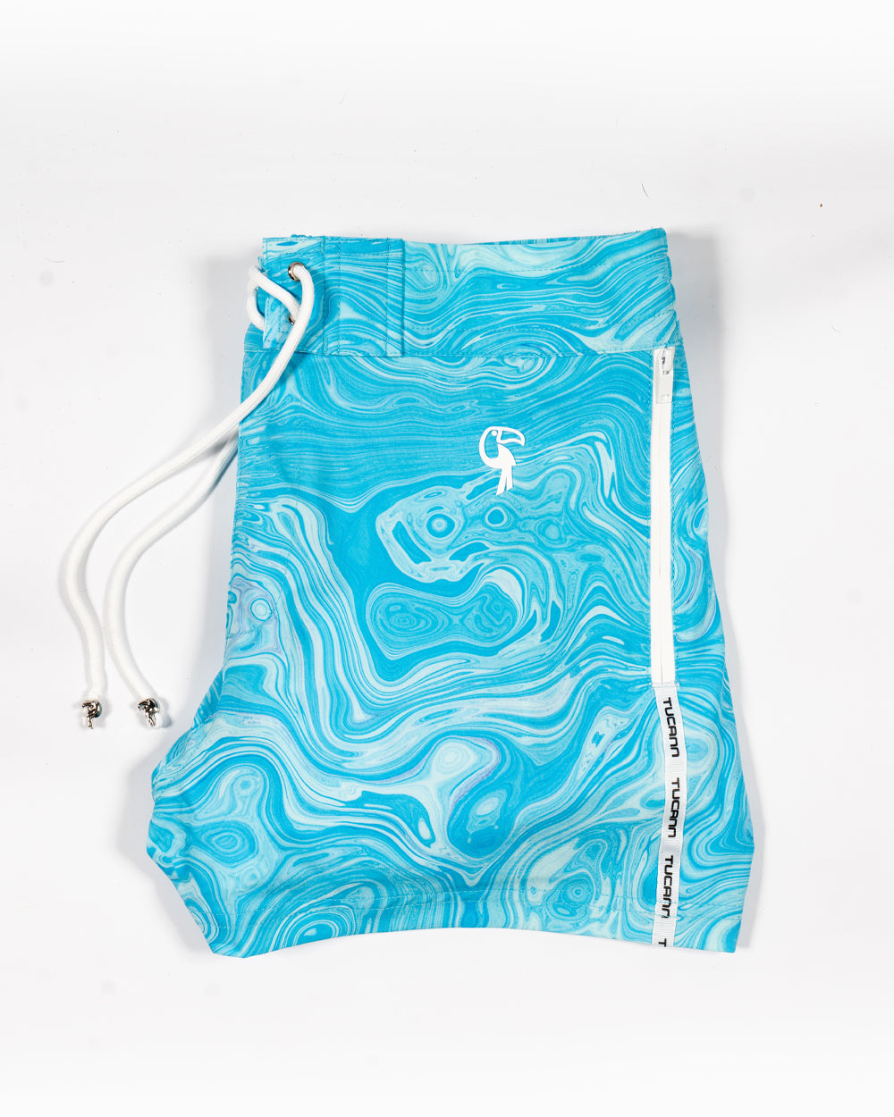 Stylish Cookies & Cream Swirl Swim Trunks for Men - Quick Dry Beach Shorts for Swimming, Vacation & Summer Outdoor Activities