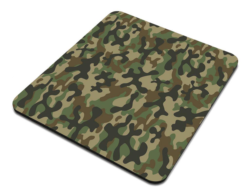 Military Camouflage Mouse Pad - Army Green Non-Slip Rubber Gaming Mousepad for PC, Laptop & Office Use | Hunting & Tactical Gaming Accessory | Customizable Rectangle Design