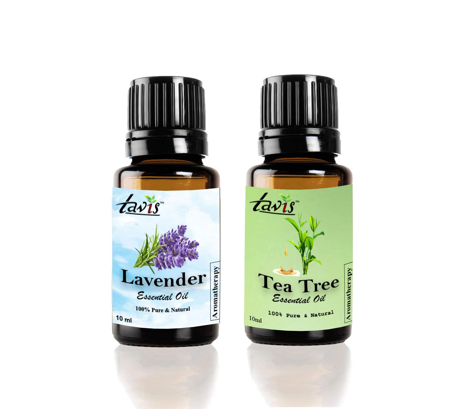 Pure Lavender Essential Oil & Tea Tree Oil for Aromatherapy, Skin Care & Relaxation - Perfect for Diffusers, Massage & DIY Beauty Products