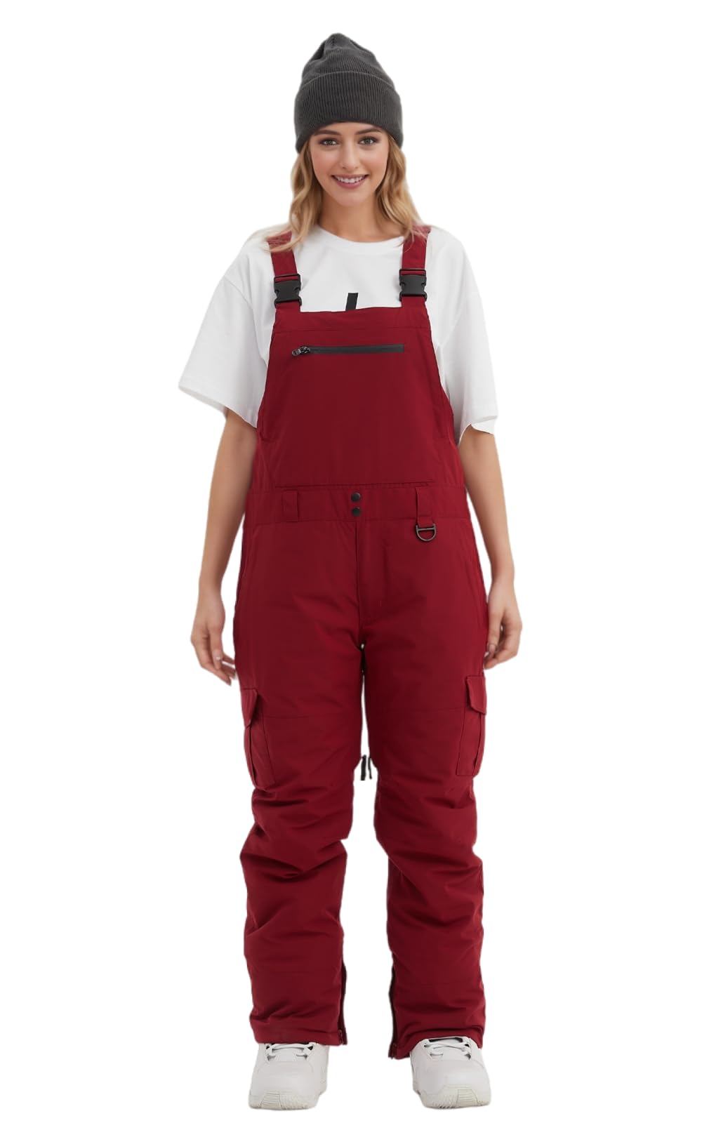 **Men's & Women's Adjustable Snow Bib Overalls - Windproof Waterproof Ski Pants with Insulation for Warmth - Perfect for Skiing, Snowboarding & Winter Outdoor Activities**