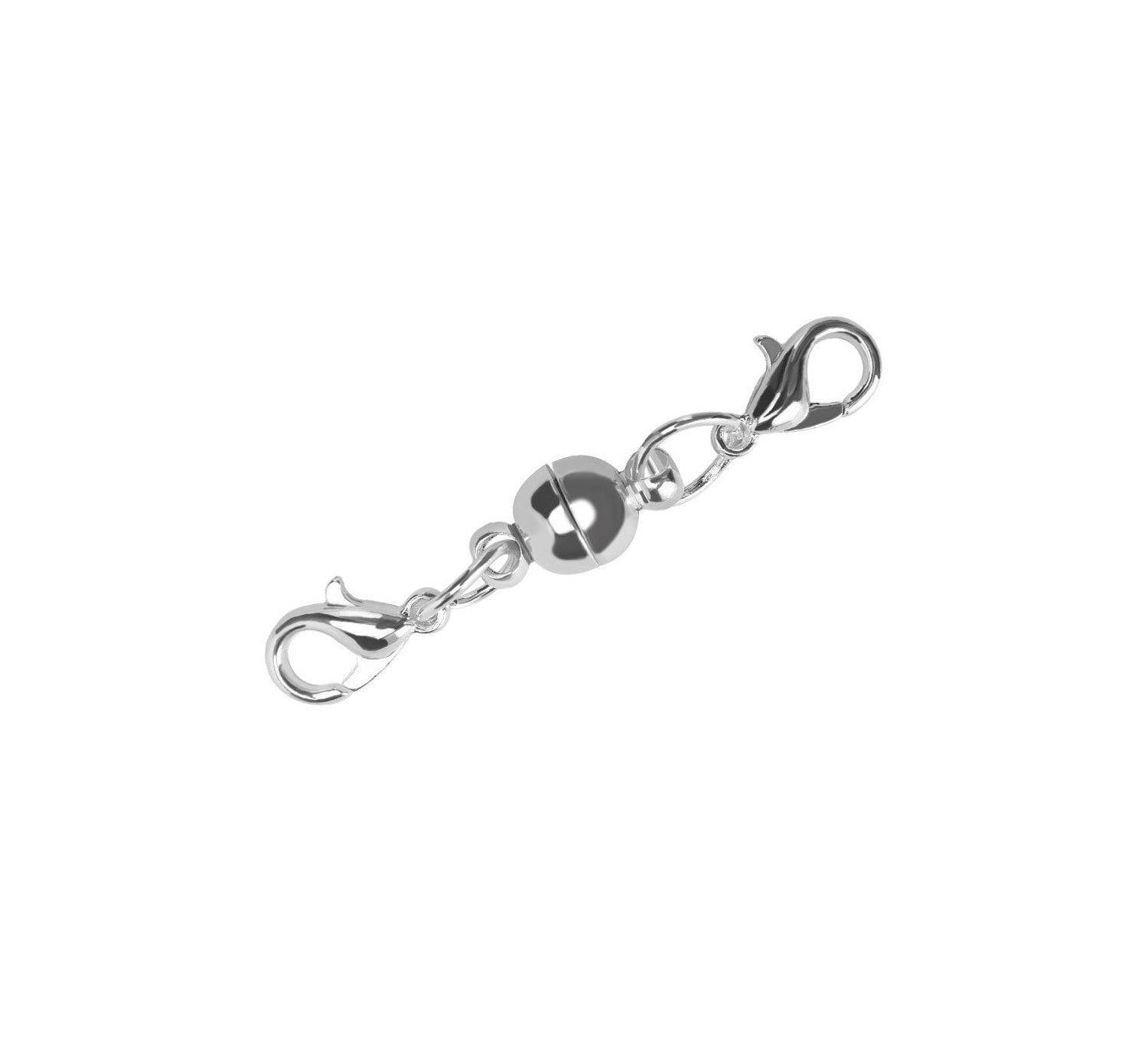 Stylish Silver Ball Magnet Jewelry Extender - Adjustable Necklace & Bracelet Clasp for Women - Perfect for Layering, Gifts & Special Occasions