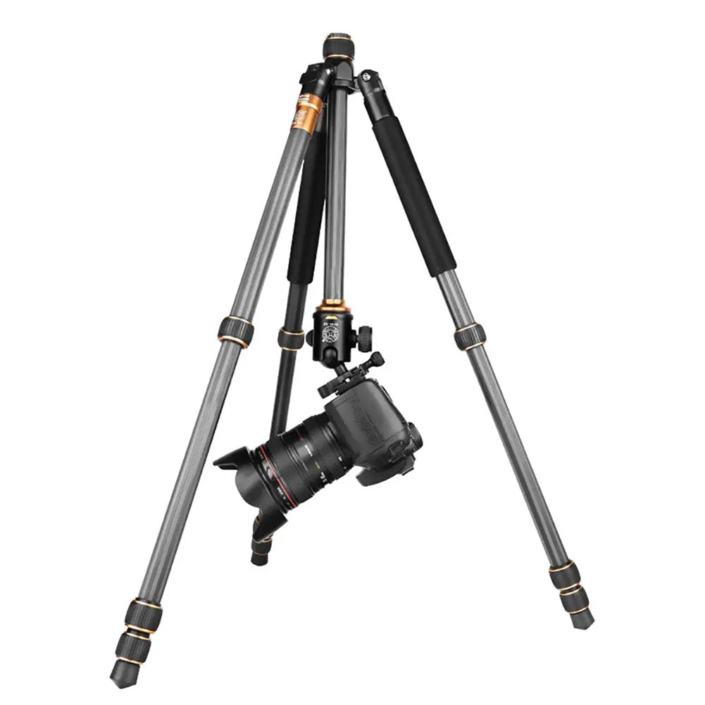 Beike QZSD Q999C Carbon Fiber Tripod & Monopod with Ball Head - Lightweight & Durable for Travel, Photography, and Vlogging
