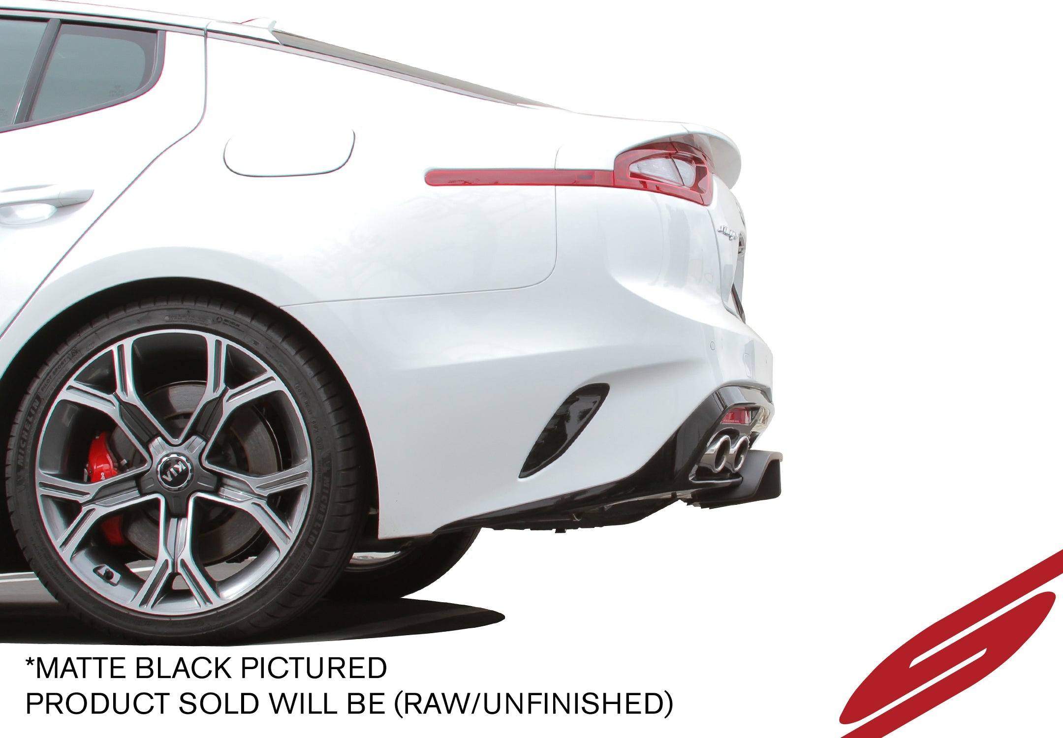 2018-2023 Kia Stinger GT Rear Diffuser - Unpainted Aero Kit for 3.3TT V6 (AWD/RWD) | KB26002 | Enhance Performance & Style | Perfect for Track Days & Street Tuning