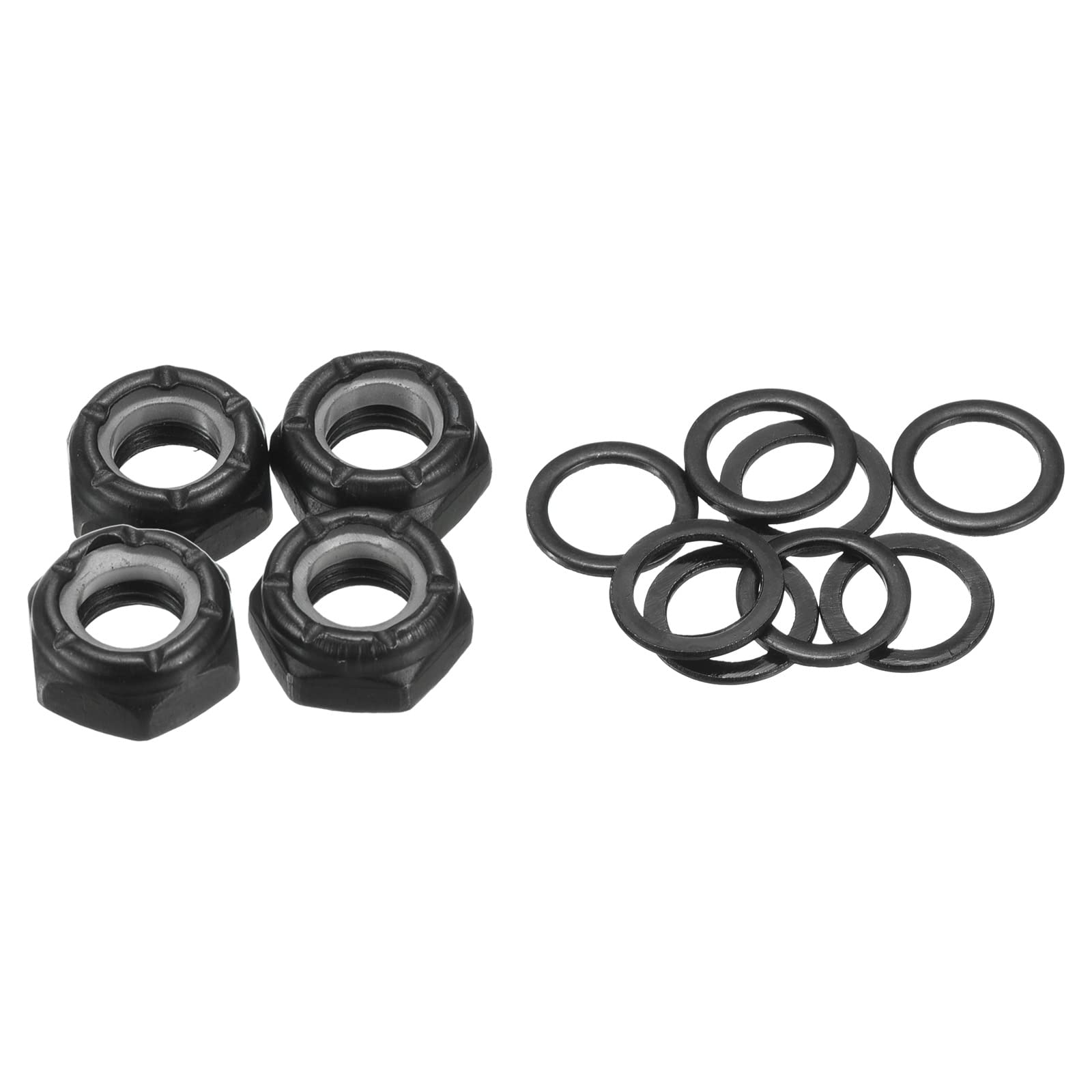 PATIKIL Skateboard Lock Nuts Set - Skateboard Truck Axle Washers & Spacer Hardware Repair Kit for Longboard, Cruiser - Perfect for Skateboard Maintenance & DIY Repairs