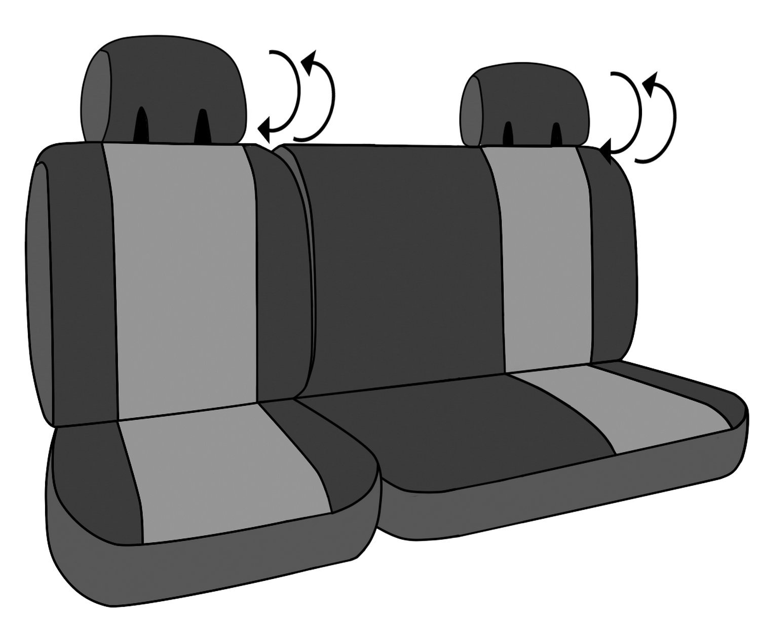 Premium Cordura Seat Covers for 2011-2020 Chrysler Town & Country & Dodge Grand Caravan - 60/40 Split Bench Design, Blue with Black Trim - Durable Protection for Family Road Trips & Daily Commutes