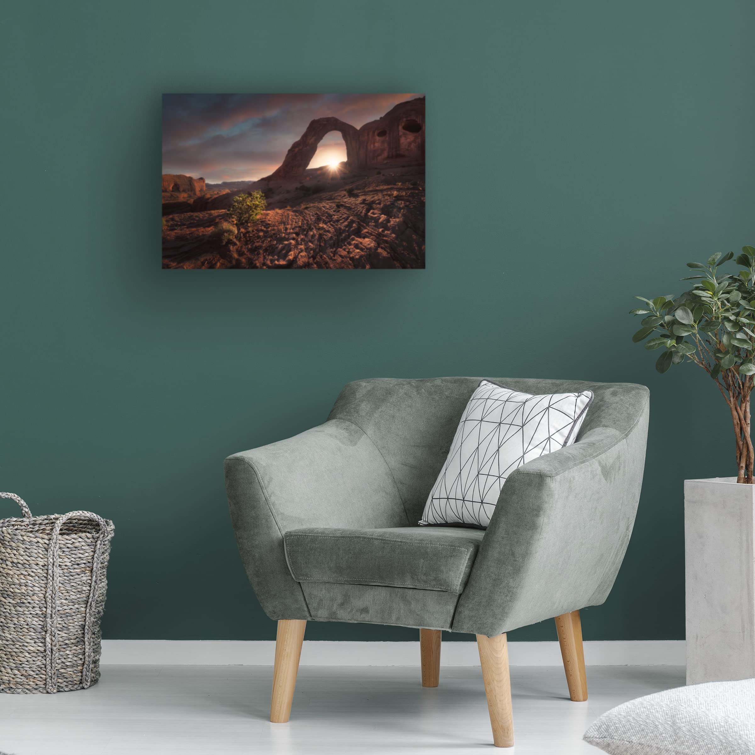 Carlos F Turienzo 'The Hidden Face' Canvas Wall Art - Modern Abstract Painting for Living Room, Bedroom & Office Decor - Handmade Fine Art Print