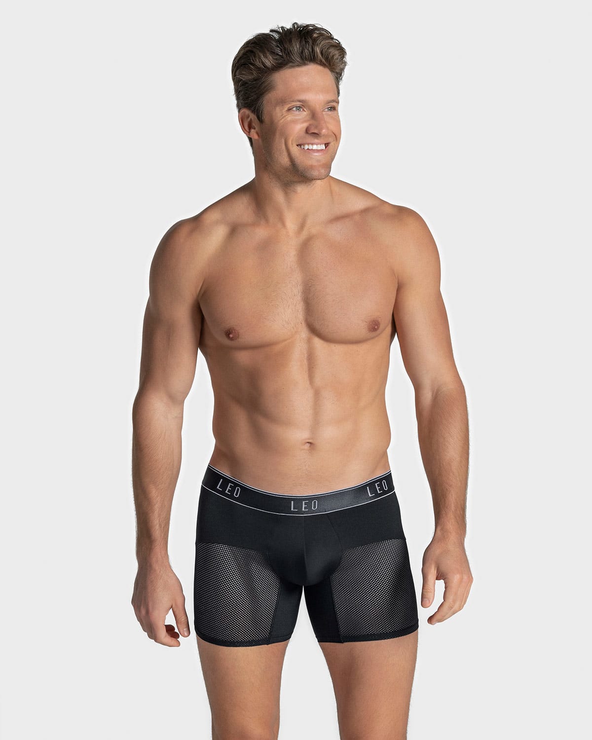 Breathable High-Tech Mesh Boxer Briefs with Ergonomic Support Pouch - Perfect for Gym, Running & Everyday Comfort