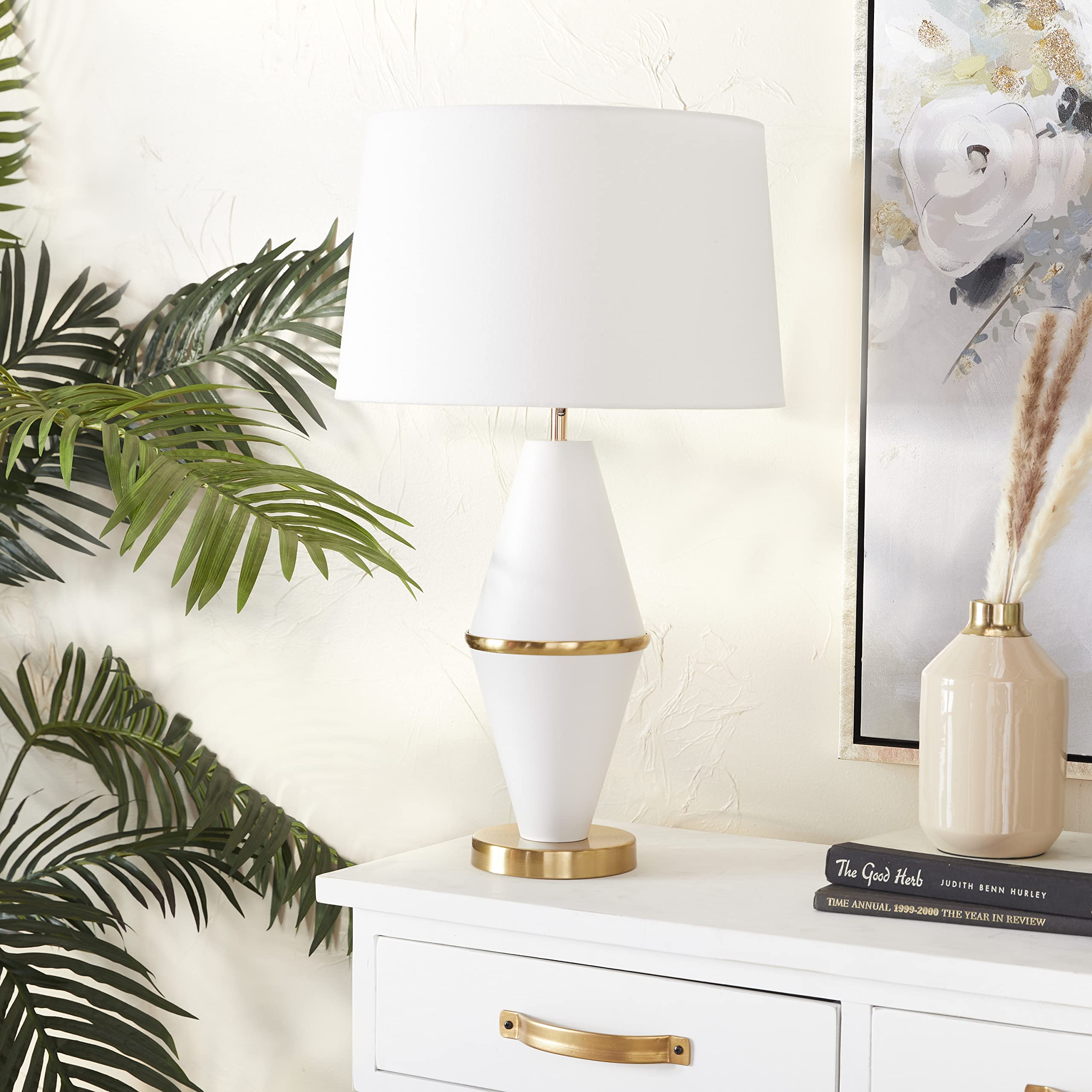CosmoLiving by Cosmopolitan Modern Gold Accent Table Lamp - 16