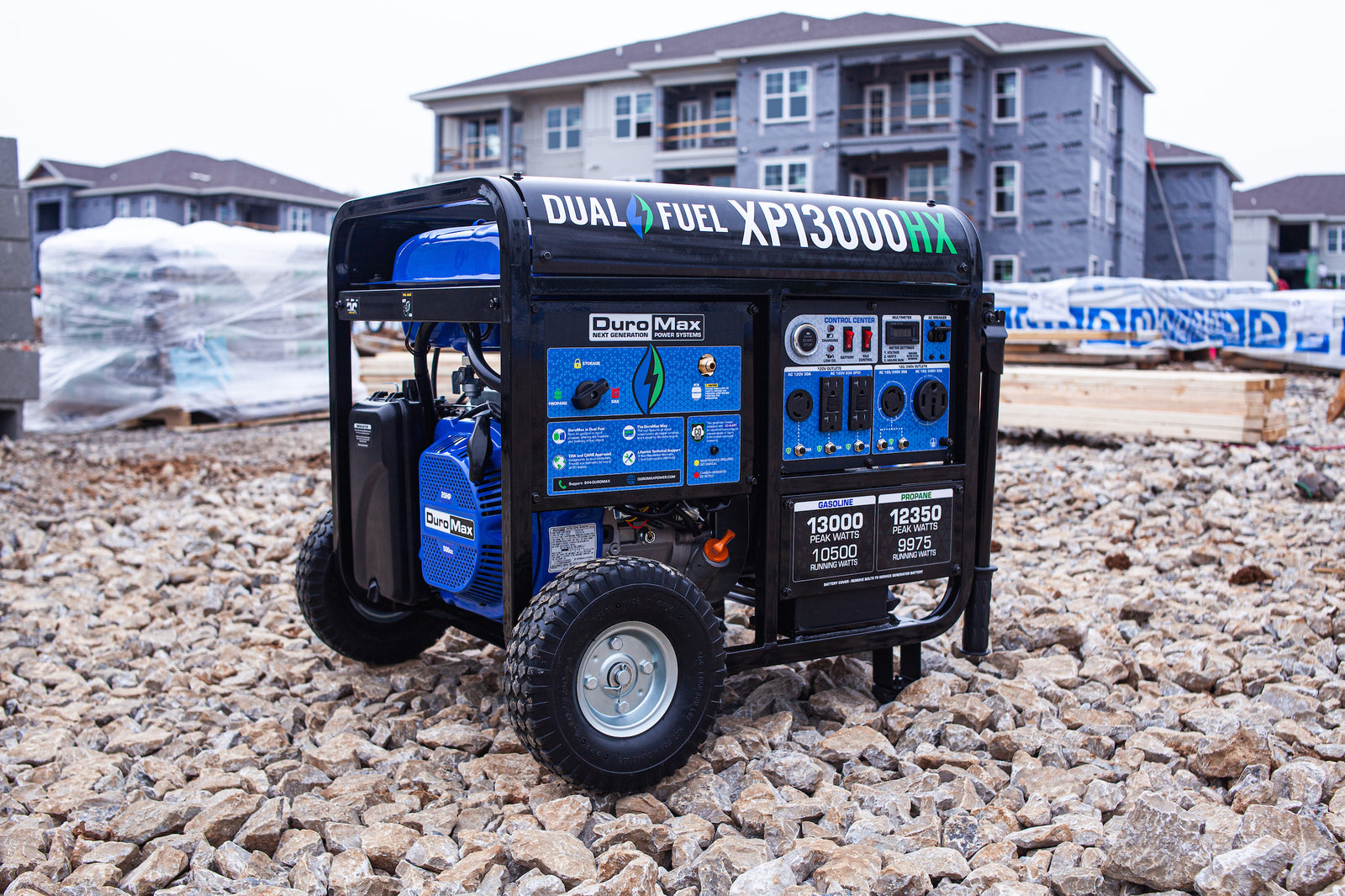 13,000W Dual Fuel Portable Generator with CO Alert - Reliable Power for Camping, Emergencies & Outdoor Events