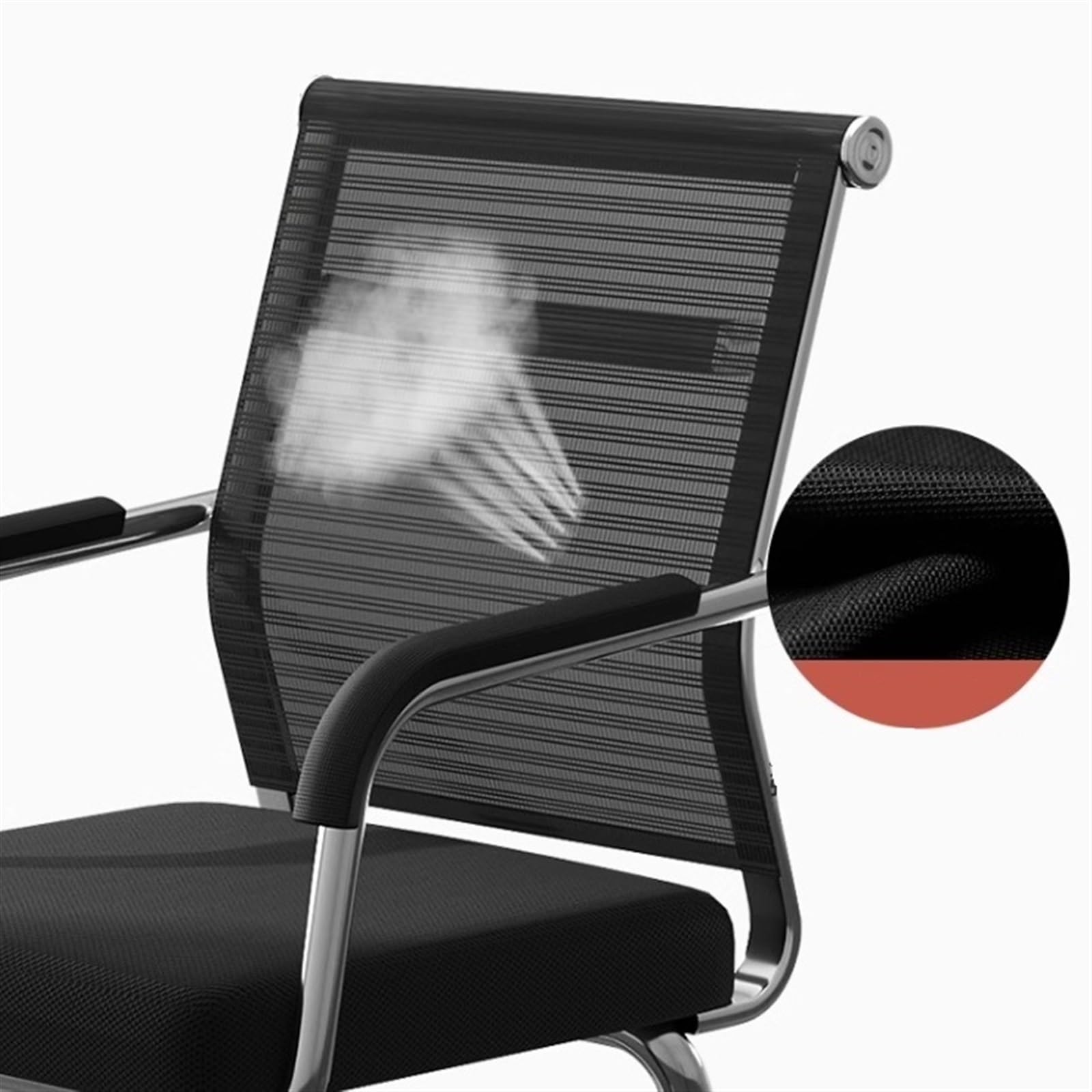 Ergonomic Mesh Office Chair with Chrome Plated Metal Base - Adjustable Height Swivel Task Chair for Home Office, Conference Room & Study (Brown) - Perfect for Long Work Hours & Video Meetings