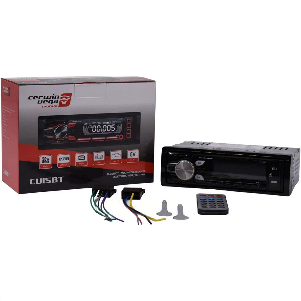 Cerwin Vega CV15BT Bluetooth Multimedia Receiver - Wireless Audio Streaming, USB/SD/AUX Inputs - Perfect for Home, Car, and Office Entertainment Systems