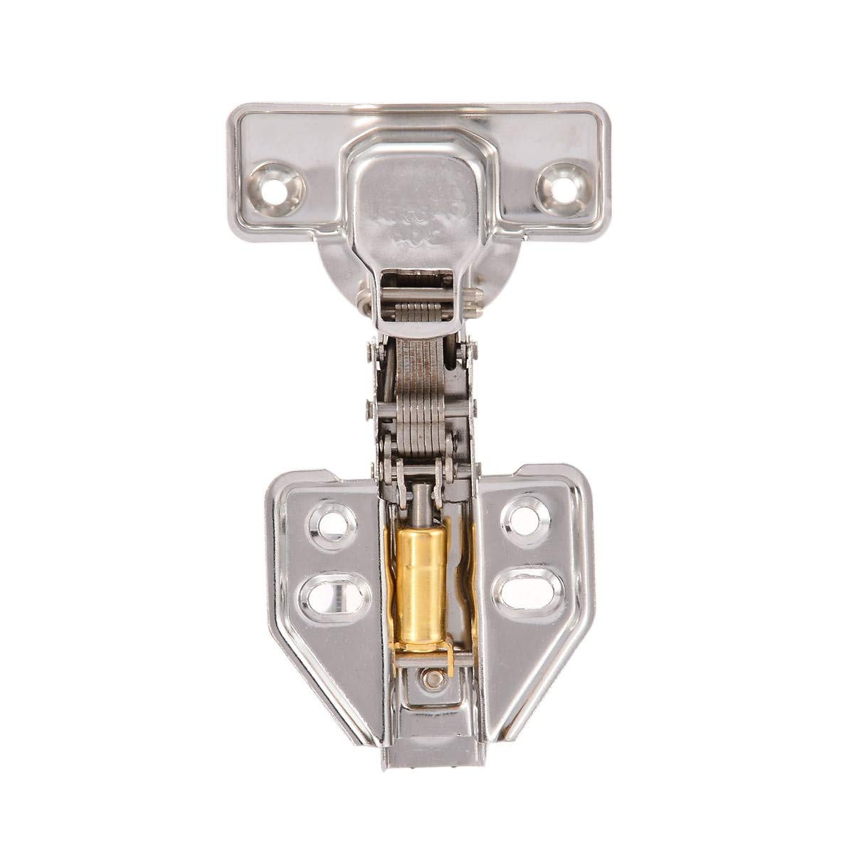 Soft Close Hydraulic Cabinet Hinges - Full Overlay Kitchen Cupboard Door Hinge with Safety Plate - Durable Hardware for Home Furniture & DIY Projects (Perfect for Kitchen Cabinets, Wardrobes, and Storage Units)