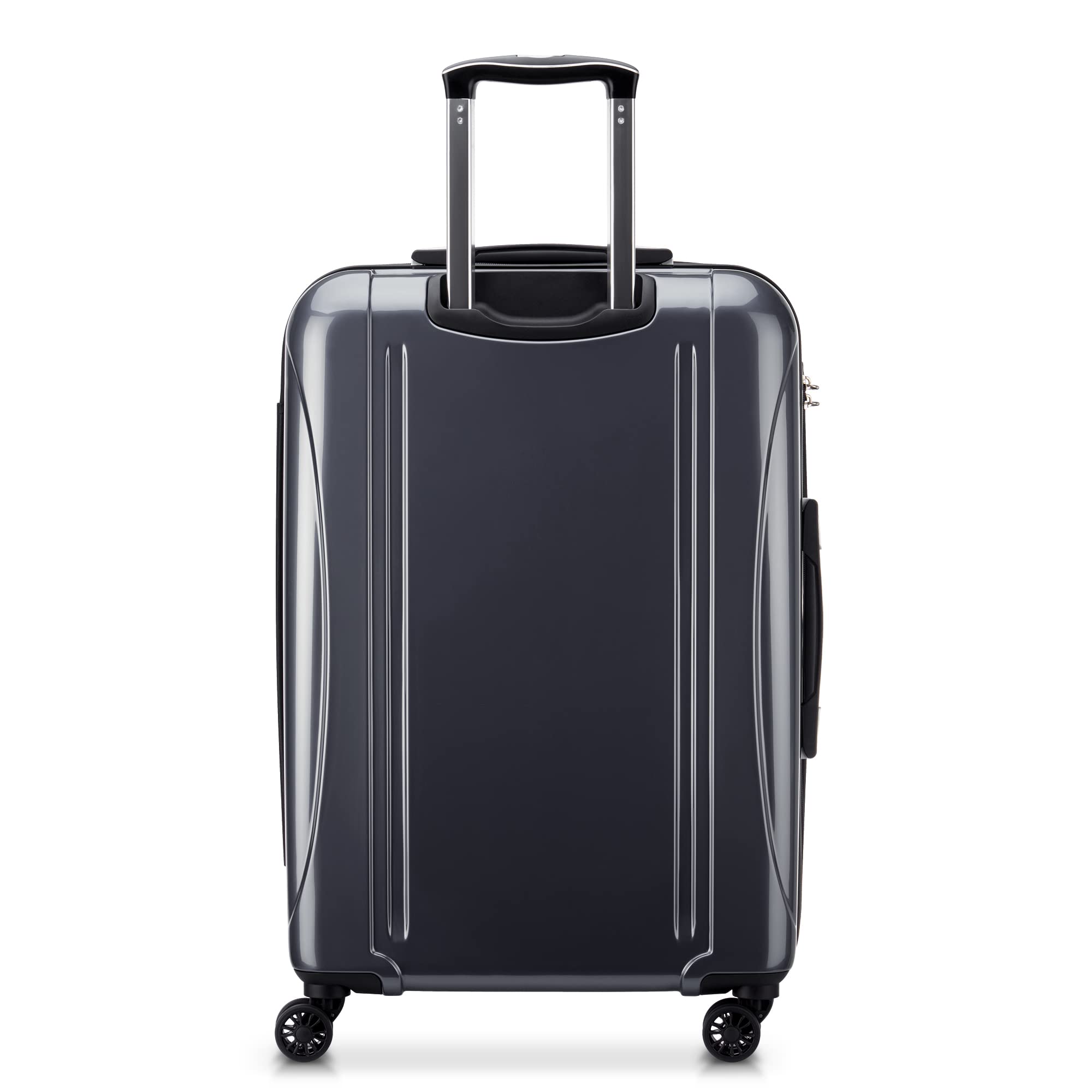 Delsey Helium Aero 25-Inch Expandable Spinner Luggage - Lightweight Carry On Suitcase with 360° Wheels, TSA Lock & Durable Shell (Platinum) - Perfect for Business Travel & International Trips