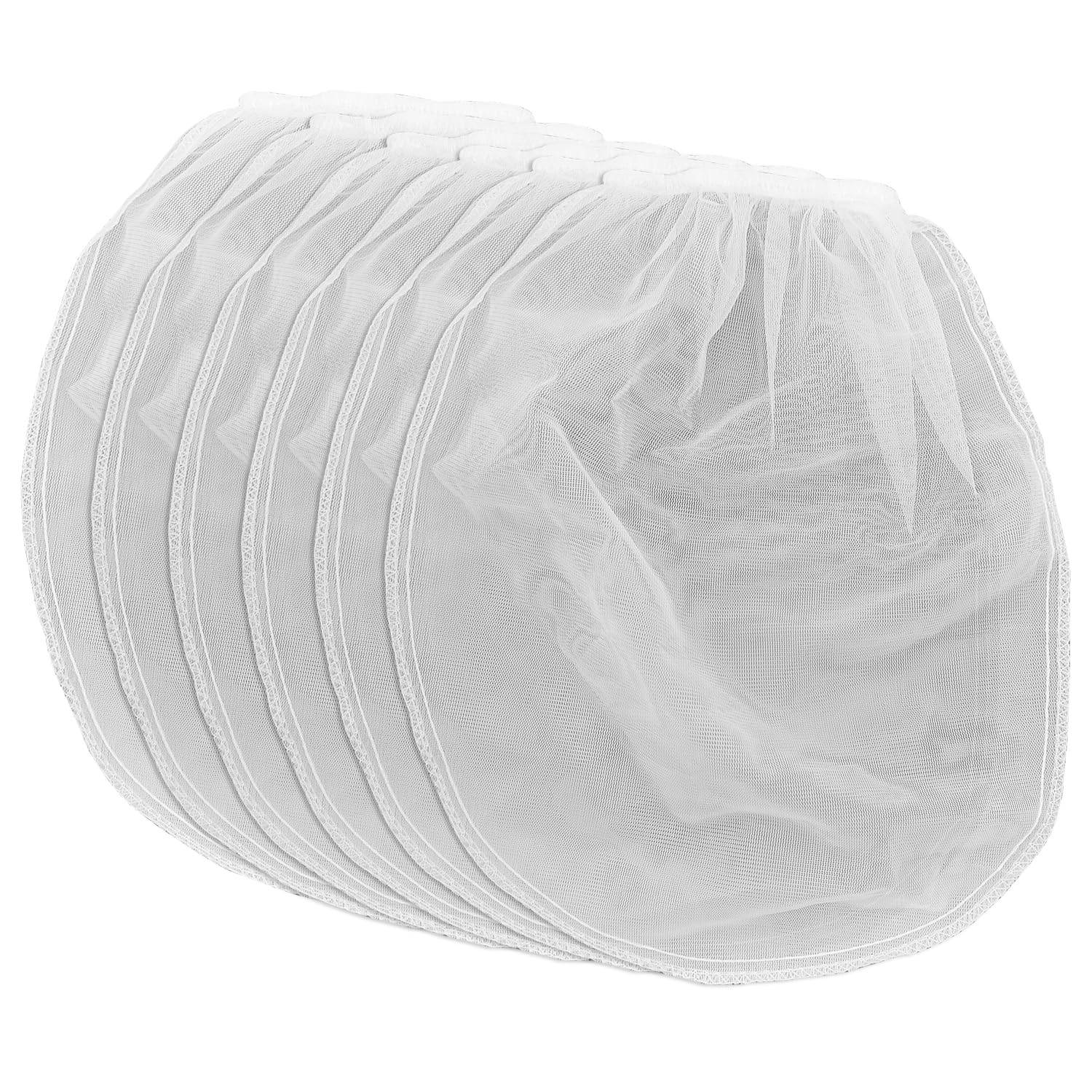6-Pack 5 Gallon Paint Strainer Bags - Fine Mesh White Filter Bags with Elastic Bucket Top for Painting, Gardening & Hydroponics | Paint Filtration, Nutrient Mixing, DIY Projects