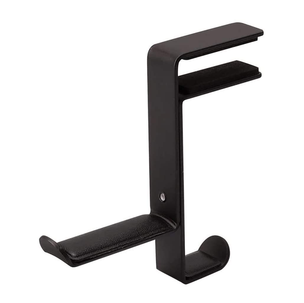 Universal Headphone Stand with Desk Clamp - Space Saving Headset Holder for Gaming & Office Use - Adjustable Headphone Hanger Bracket for Display & Organization (Black) - Perfect for Workstations, Gaming Setups & Home Offices