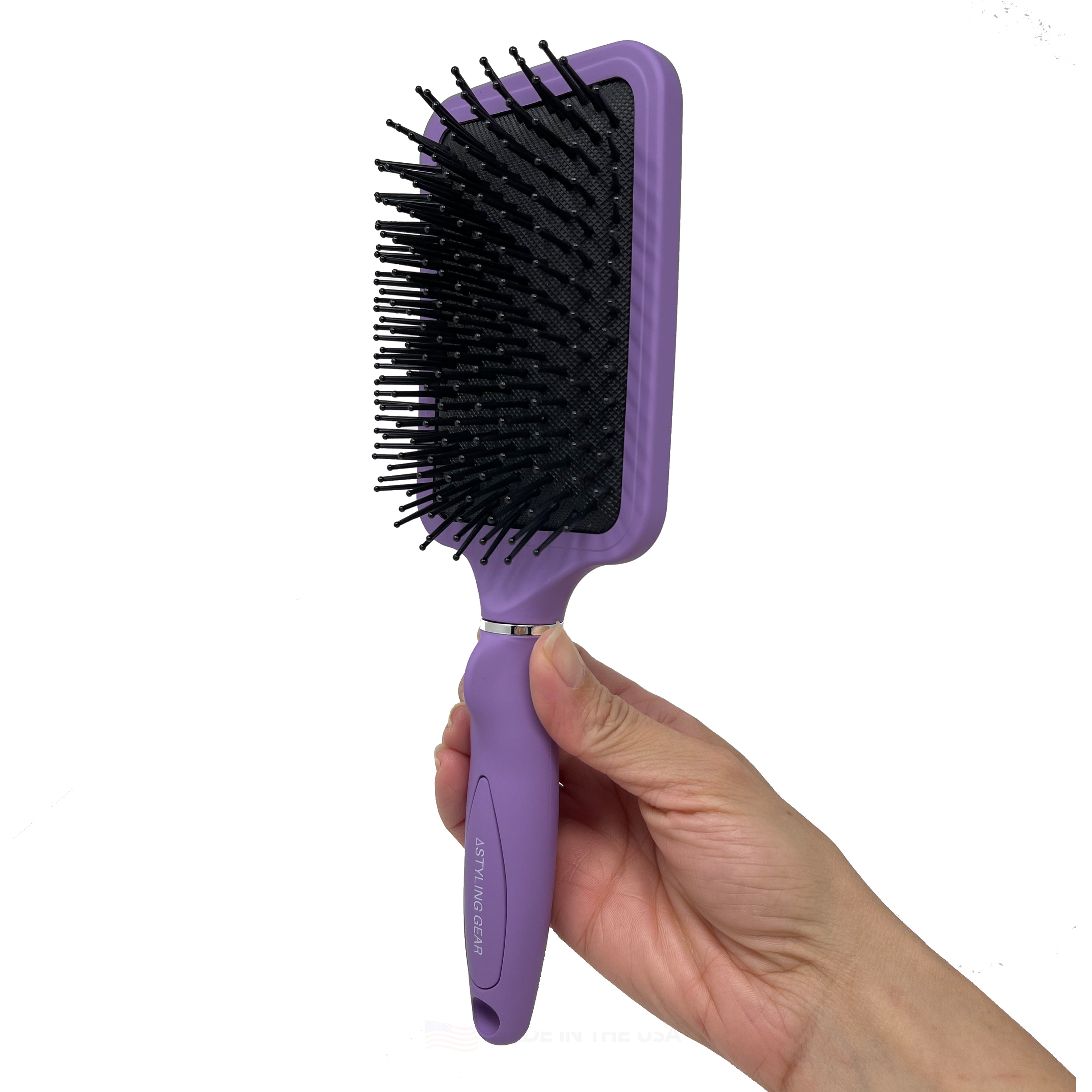 **Styling Gear 104 Hair Brush - Cushion Paddle Brush with 13 Rows for Thick Hair - Detangling & Smoothing Hairbrush for Women - Perfect for Daily Styling & Salon Use**