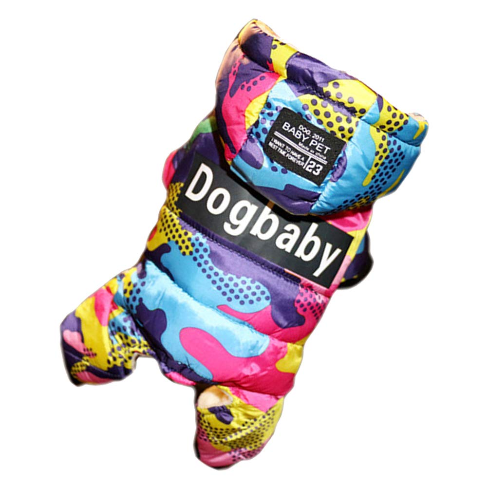 Warm Winter Dog Coat - Insulated Down Jacket for Small Dogs, Pugs & Pomeranians | Camouflage Design Pet Apparel for Cold Weather Walks & Outdoor Adventures