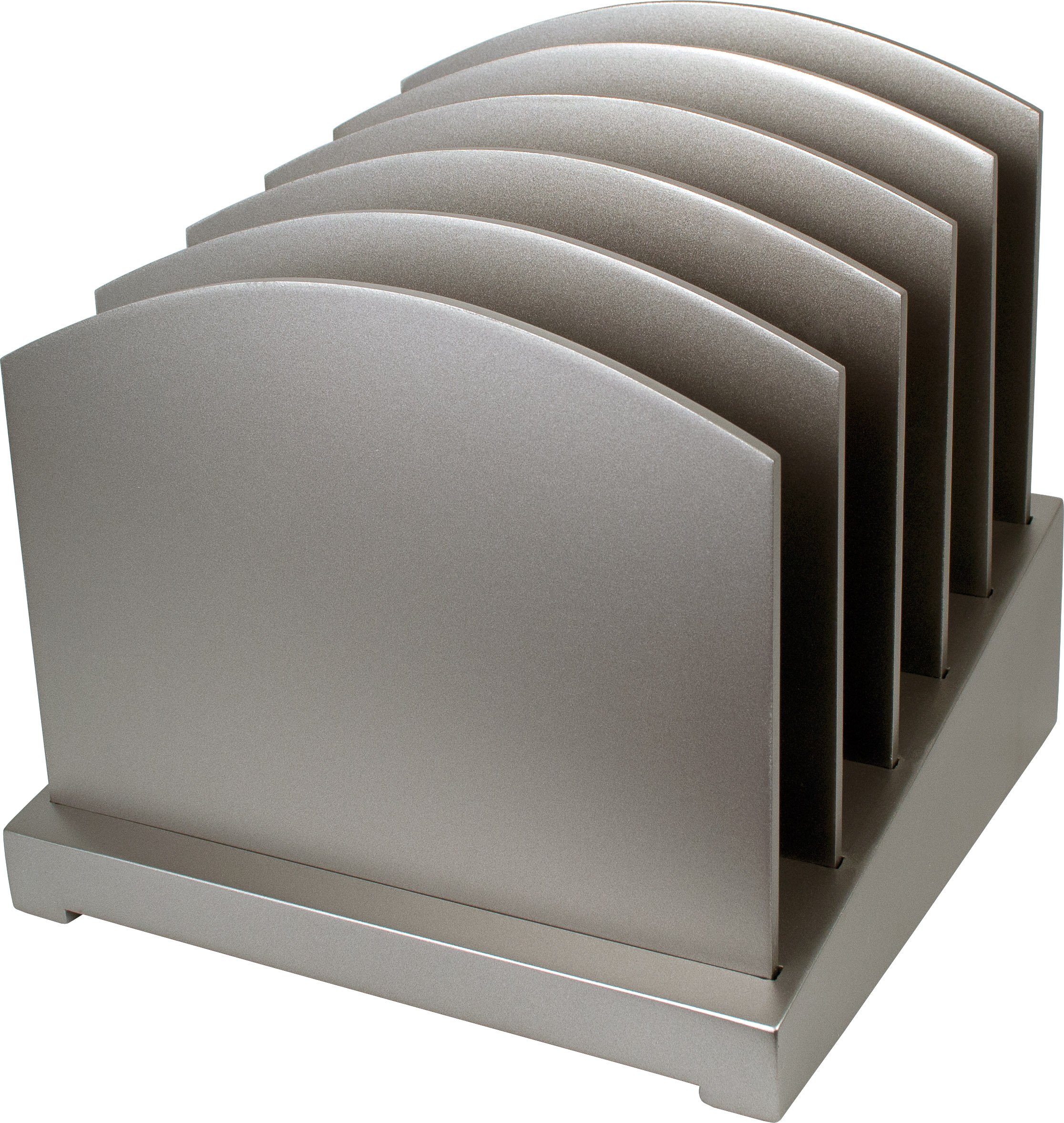 Silver File Organizer - Wooden Desktop Document Holder for Office & Home | Perfect for Bills, Letters & Important Papers