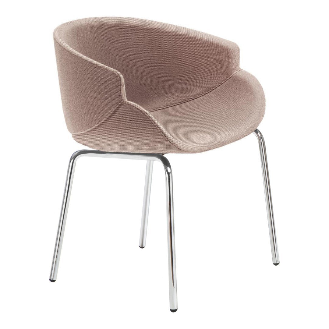 Bix Armchair with Metal Base & Upholstered Fabric - Modern Living Room Chair for Home, Office & Lounge Comfort