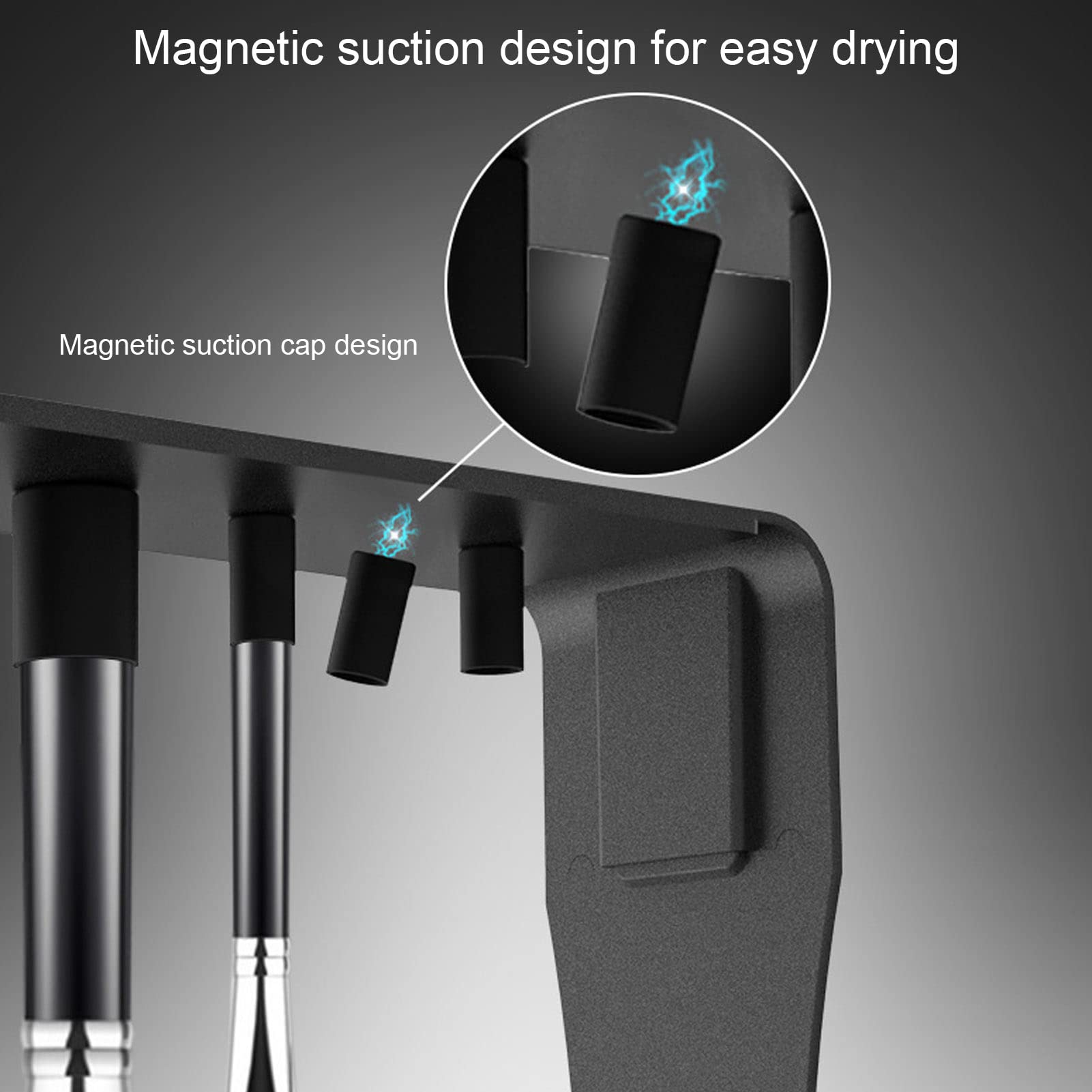 Premium Magnetic Makeup Brush Drying Rack - Detachable Cosmetic Brush Holder & Organizer for Makeup Brushes, Eyebrow Pencils, Painting Pens | Perfect for Vanity, Salon & Travel Use