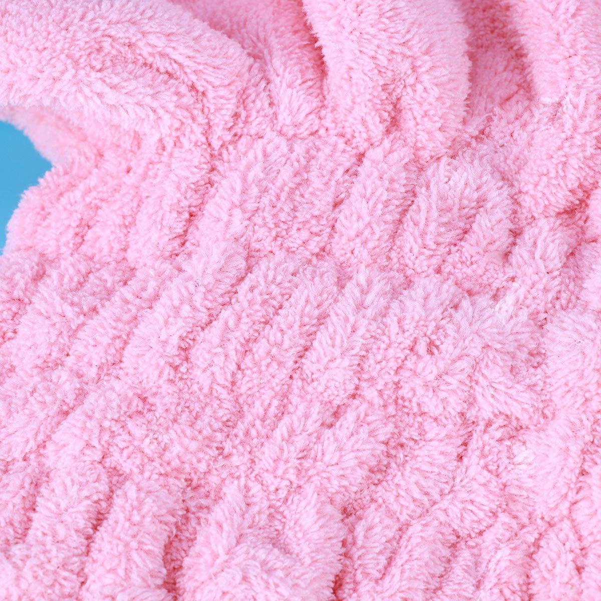 HEOBRO 2-Pack Microfiber Hair Towel Wrap with Bow - Super Absorbent Quick Dry Hair Turban for Women - Perfect for Curly, Long & Wet Hair After Shower, Swimming or Spa (Pink)