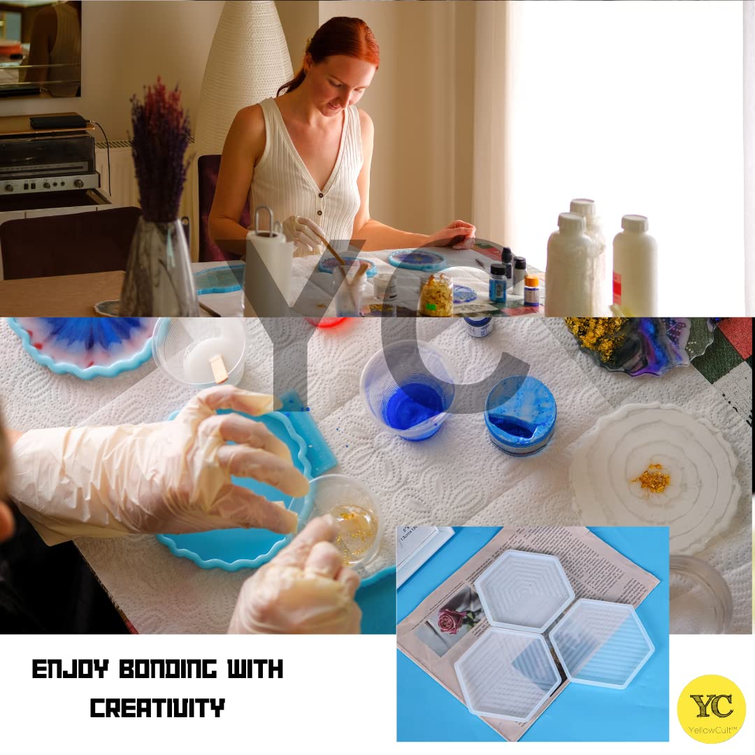 YellowCult™ 3D Resin Silicone Mold for DIY Crafts - Geometric Stripe Design for Resin Art, Soap Making, Chocolate & Candy Molds, Candle Making, Ice Cube Trays - Perfect for Home Decor, Gift Making & Creative Projects