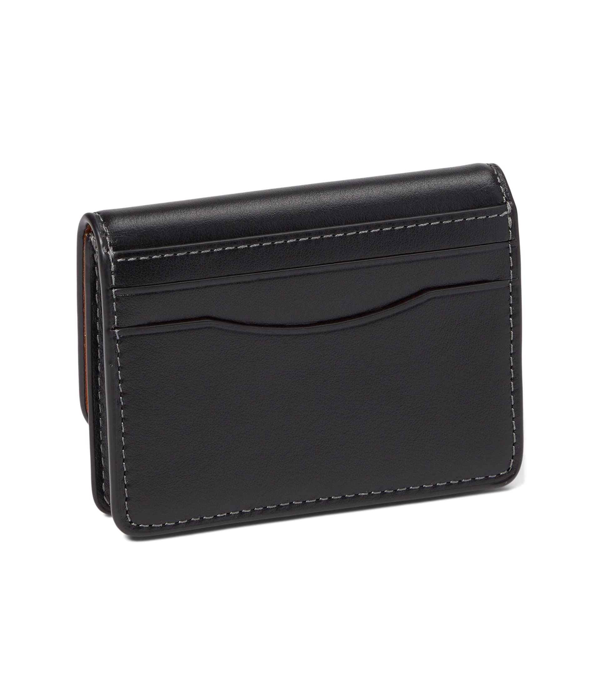 Coach Women's Bandit Card Case Wallet - Slim RFID Blocking Leather Credit Card Holder for Women (Black, One Size) - Perfect for Everyday Use, Travel & Minimalist Lifestyle