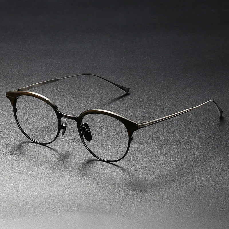 Stylish Aimee Unisex Full Rim Oval Square Titanium Acetate Eyeglasses 51212 - Lightweight & Durable Frames for Work, Reading & Everyday Wear