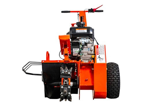 **DK2 OPT118 18-Inch Gas Powered Trencher - 7 HP Engine with 5-Position Depth Adjustment - Ideal for Landscaping, Irrigation, and Utility Trenching**