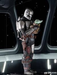Iron Studios The Mandalorian & Grogu BDS Art Scale 1/10 Statue - Premium Collectible Figure for Star Wars Fans, Home Display & Gift Idea