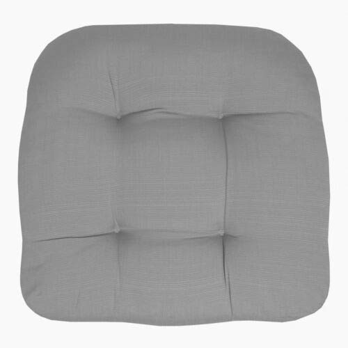 Premium 12-Pack Silver Reversible Indoor/Outdoor Patio Seat Cushions - Waterproof & Weather-Resistant for Poolside, Deck, Garden, and Porch Furniture