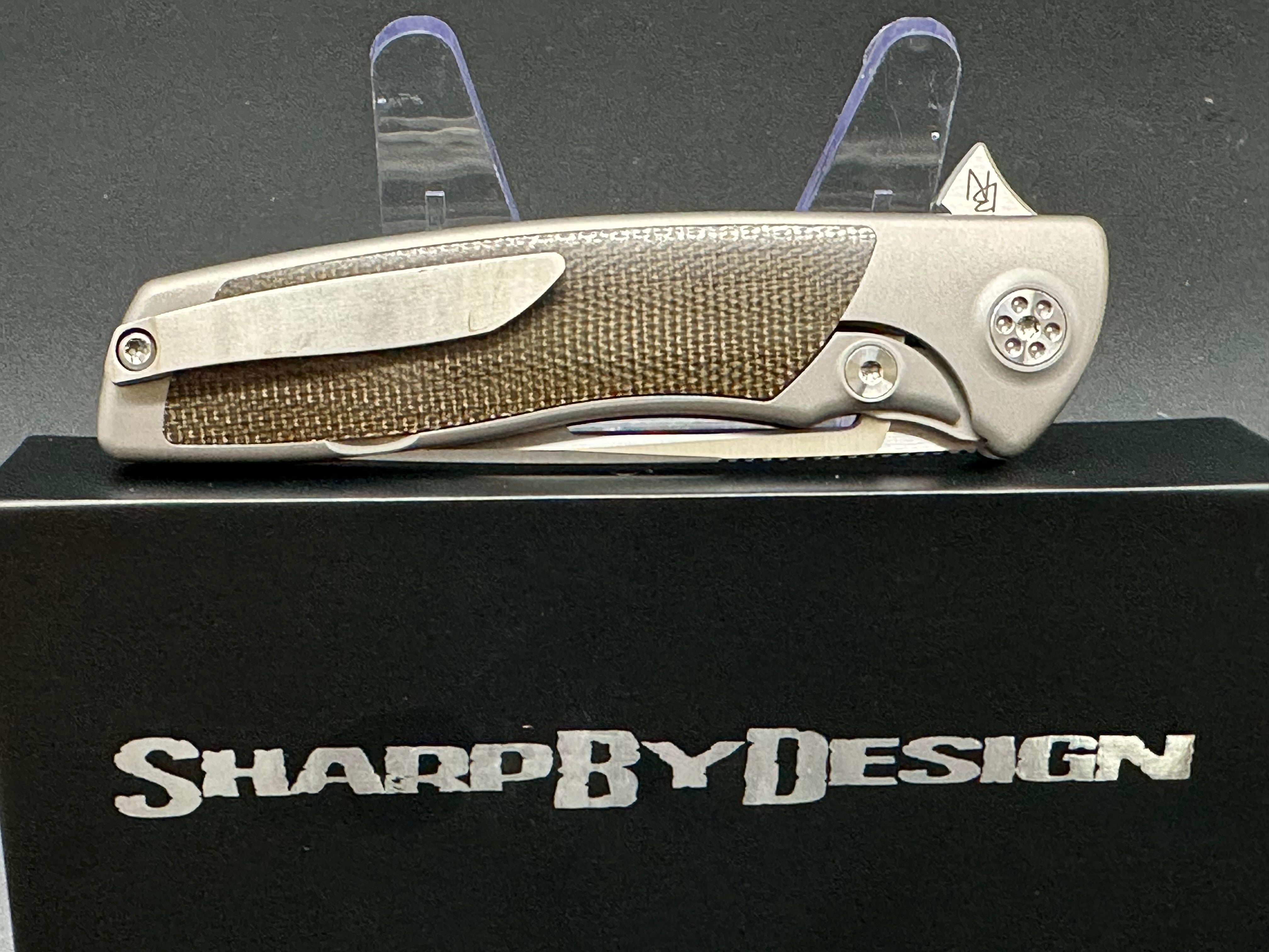 Sharp by Design Mini Evo Drop Point Knife - Premium EDC Folding Pocket Knife for Outdoor, Camping & Everyday Carry | Tactical Utility Blade with Ergonomic Grip
