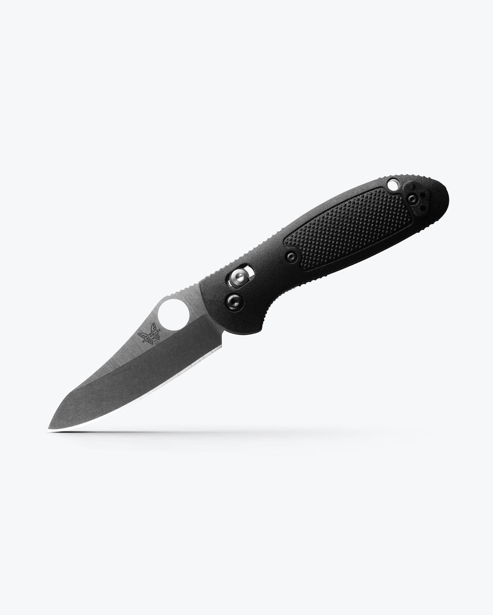 Benchmade Mini Griptilian Folding Knife - Black Grivory Handle, Sheepsfoot Blade - EDC Pocket Knife for Outdoor, Camping & Everyday Carry