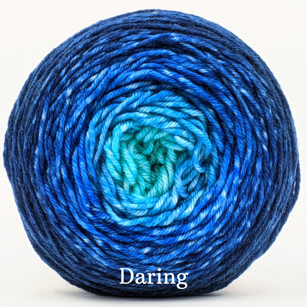 Knitcircus Yarns Under The Sea Gradient Yarn - Hand Dyed Ready to Ship for Knitting & Crocheting Projects - Perfect for Scarves, Shawls and Ocean-Inspired Crafts