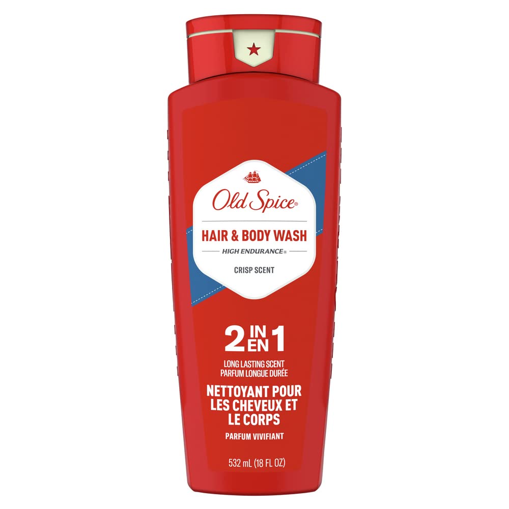 Old Spice High Endurance Hair & Body Wash for Men - 18 oz (4 Pack) - Refreshing Scent, Long-Lasting Freshness - Perfect for Gym, Travel & Daily Shower Routine