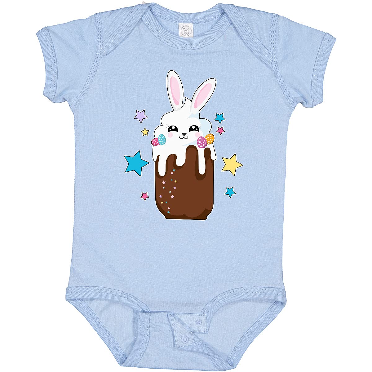 Inktastic Easter Chocolate Bunny with Stars Baby Bodysuit - Cute Easter Outfit for Infants & Toddlers - Perfect for Easter Photos, Family Gatherings & Holiday Celebrations