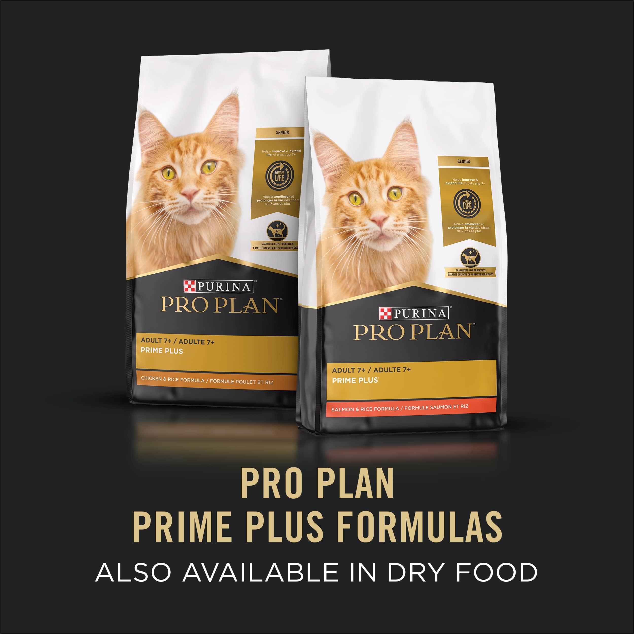 Purina Pro Plan Grain Free Senior Wet Cat Food Variety Pack Pate - Senior Seafood Favorites (24 Cans, 3 oz Each) | High Protein, Easy to Digest for Older Cats | Perfect for Picky Eaters & Mealtime Variety