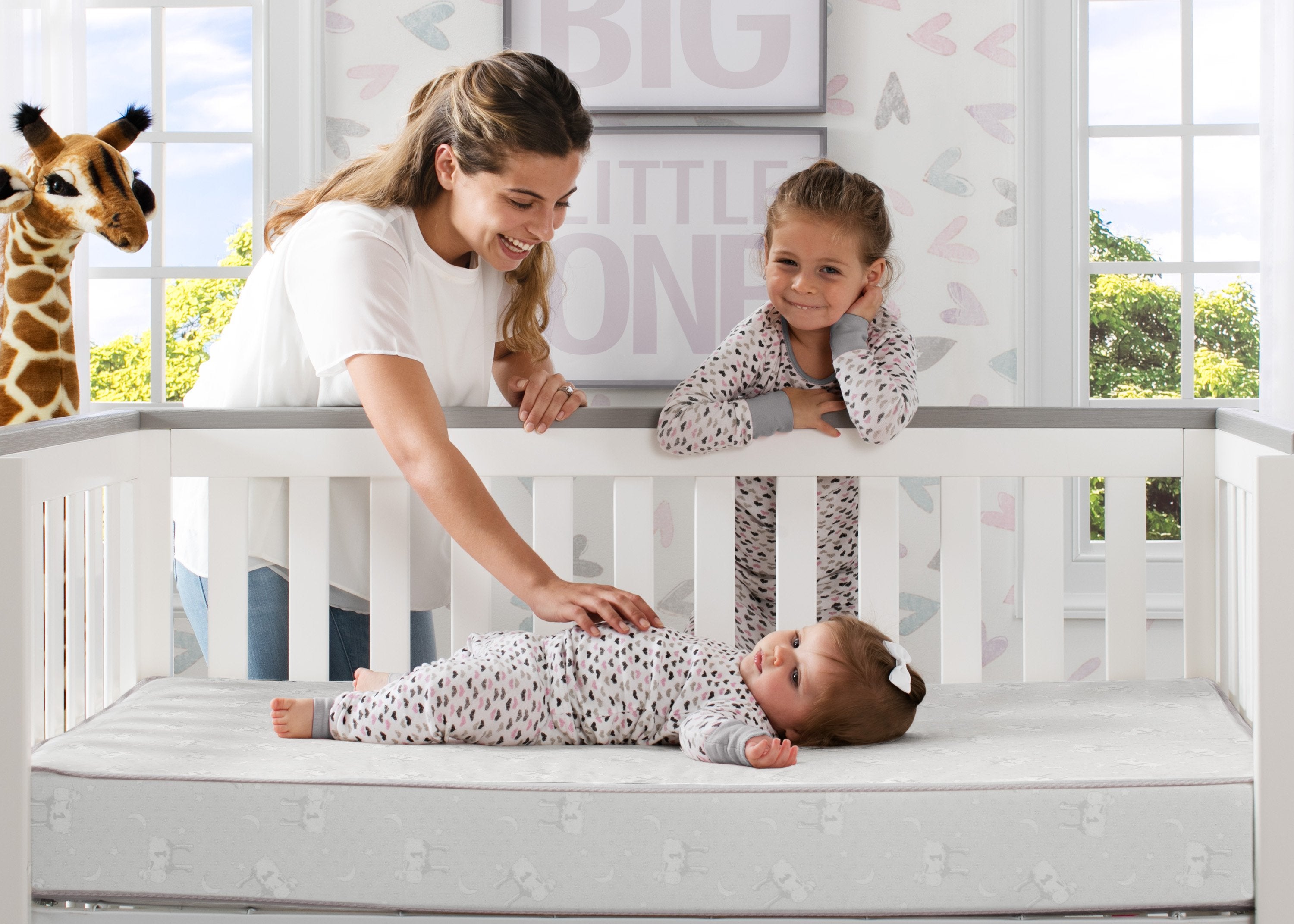 SleepTrue Sparkling Sky 5 Inch Breathable Crib Mattress for Babies & Toddlers - Waterproof, Hypoallergenic, CertiPUR-US Certified - Perfect for Nursery, Daycare & Travel