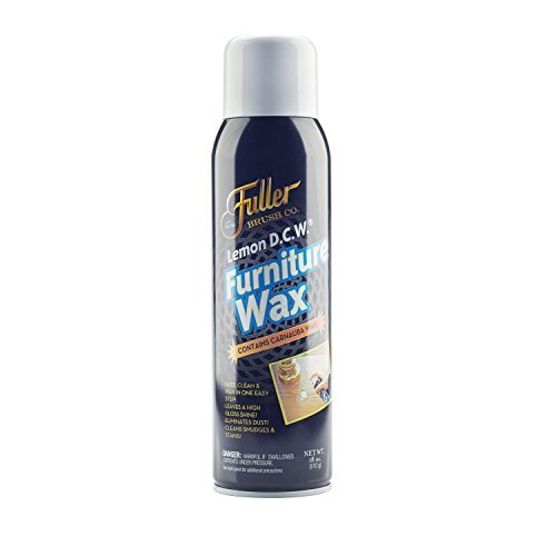 Fuller Brush Lemon D.C.W. Furniture Wax - 18 oz All-in-One Spray for Dusting, Cleaning & Waxing Wood Furniture - Perfect for Home, Office & Antique Care