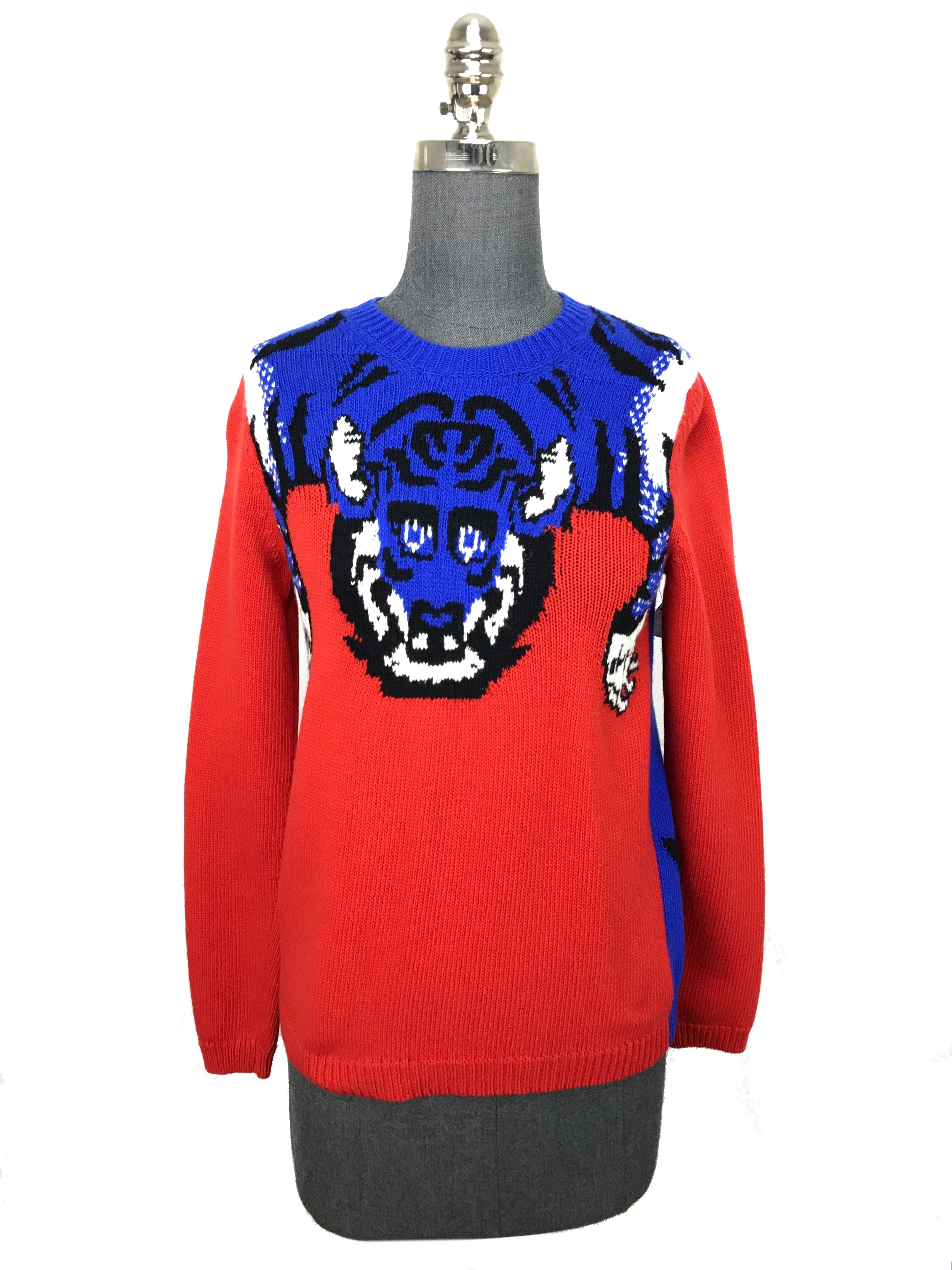 Gucci Tiger Wool Sweater for Women - Size S - New & Authentic - Luxury Winter Knitwear for Casual Outings & Holiday Parties