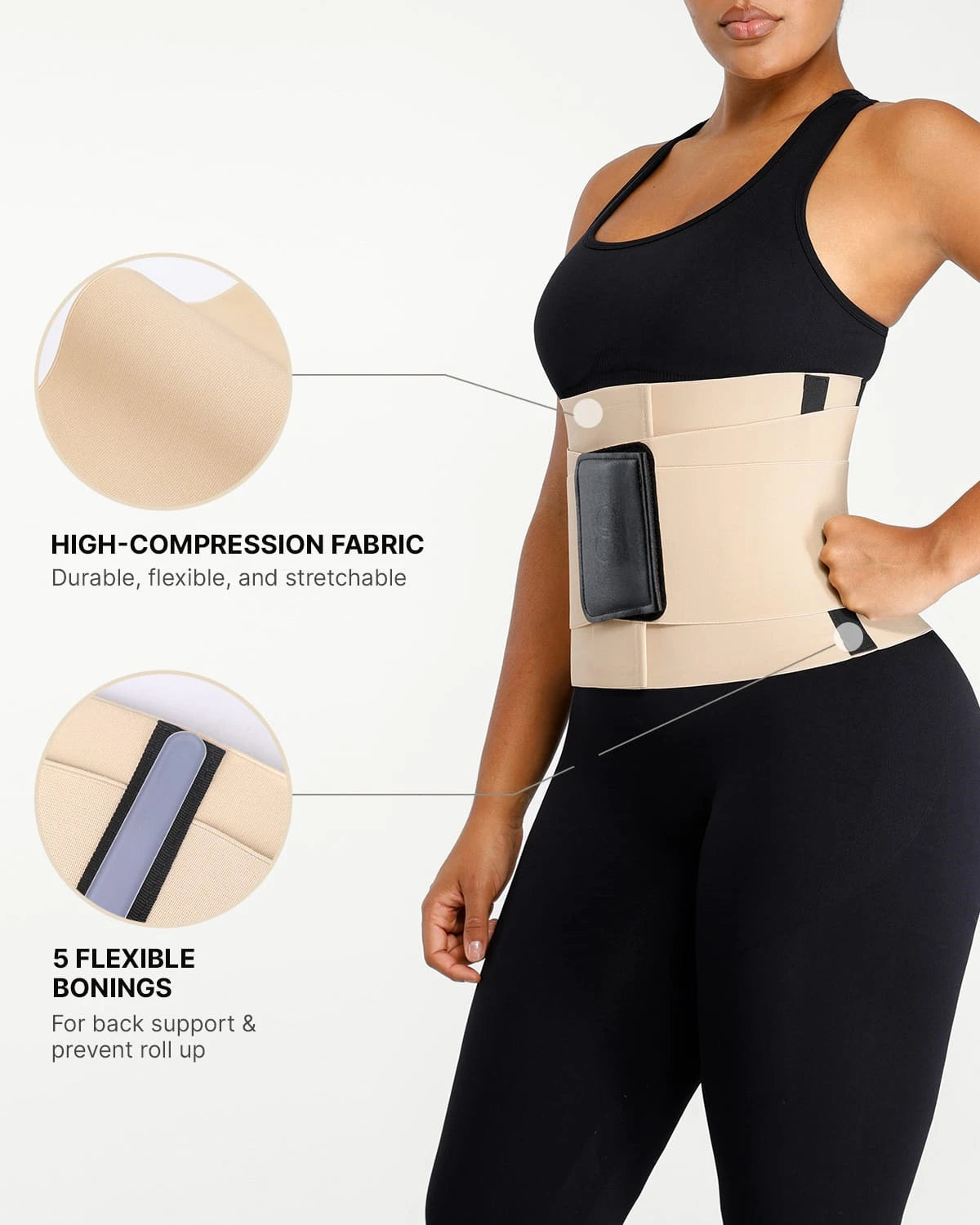 NeoSweat® Triple Compression Latex Waist Trainer for Women - Slimming Corset for Tummy Control, Postpartum Recovery & Workout - Perfect for Waist Training, Gym & Special Occasions