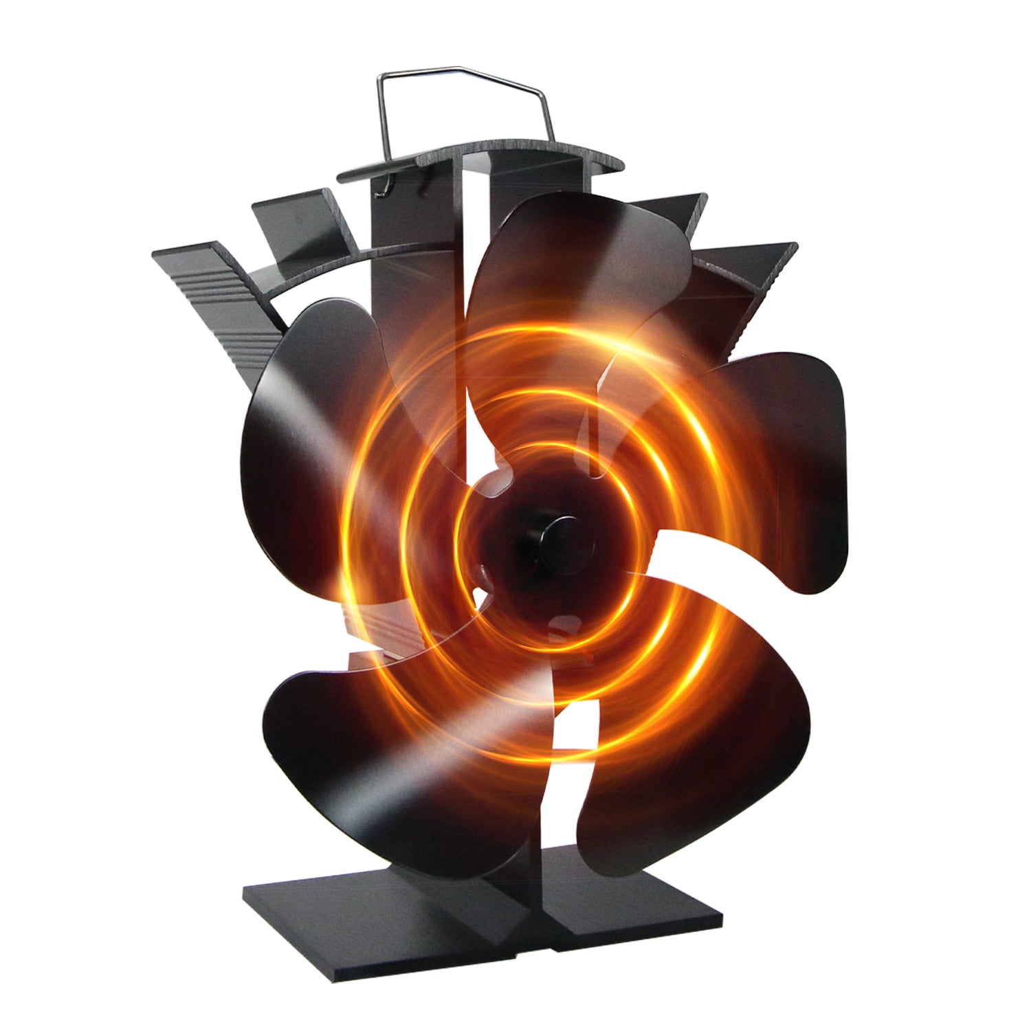 Eco-Friendly 5-Blade Heat Powered Wood Stove Fan for Heat Buddy & Log Burner - Efficient Heating for Cabins, Camping & Off-Grid Living
