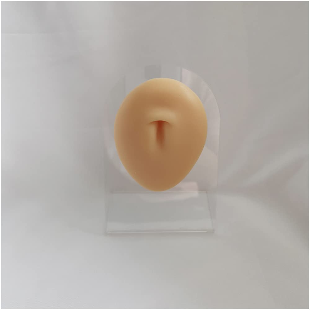 Realistic Silicone Fake Belly Button Model - Soft Simulation Human Body Part for Umbilical Nail Display & Piercing Practice - Perfect for Tattoo Artists, Piercing Studios, Medical Training, and Halloween Costume Props