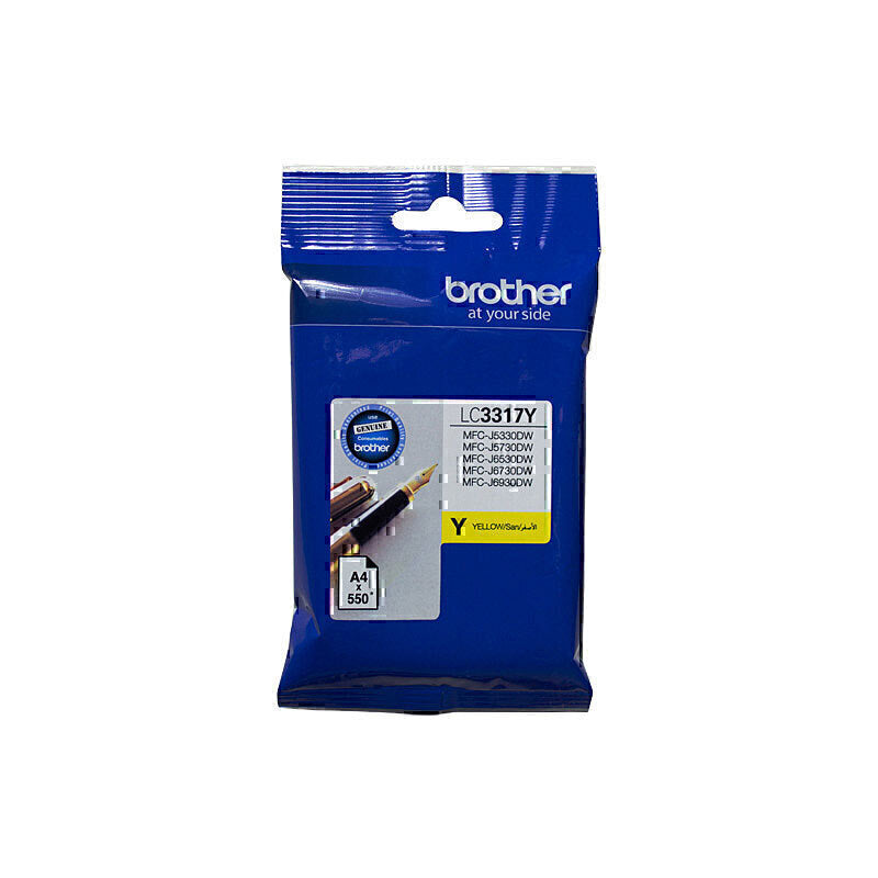 Brother LC3317BK High-Yield Ink Cartridge - Black, Cyan, Yellow, Magenta - Compatible with MFC J5330DW/J5730DW/J6530DW/J6730DW/J6930DW Printers - Ideal for Home & Office Printing