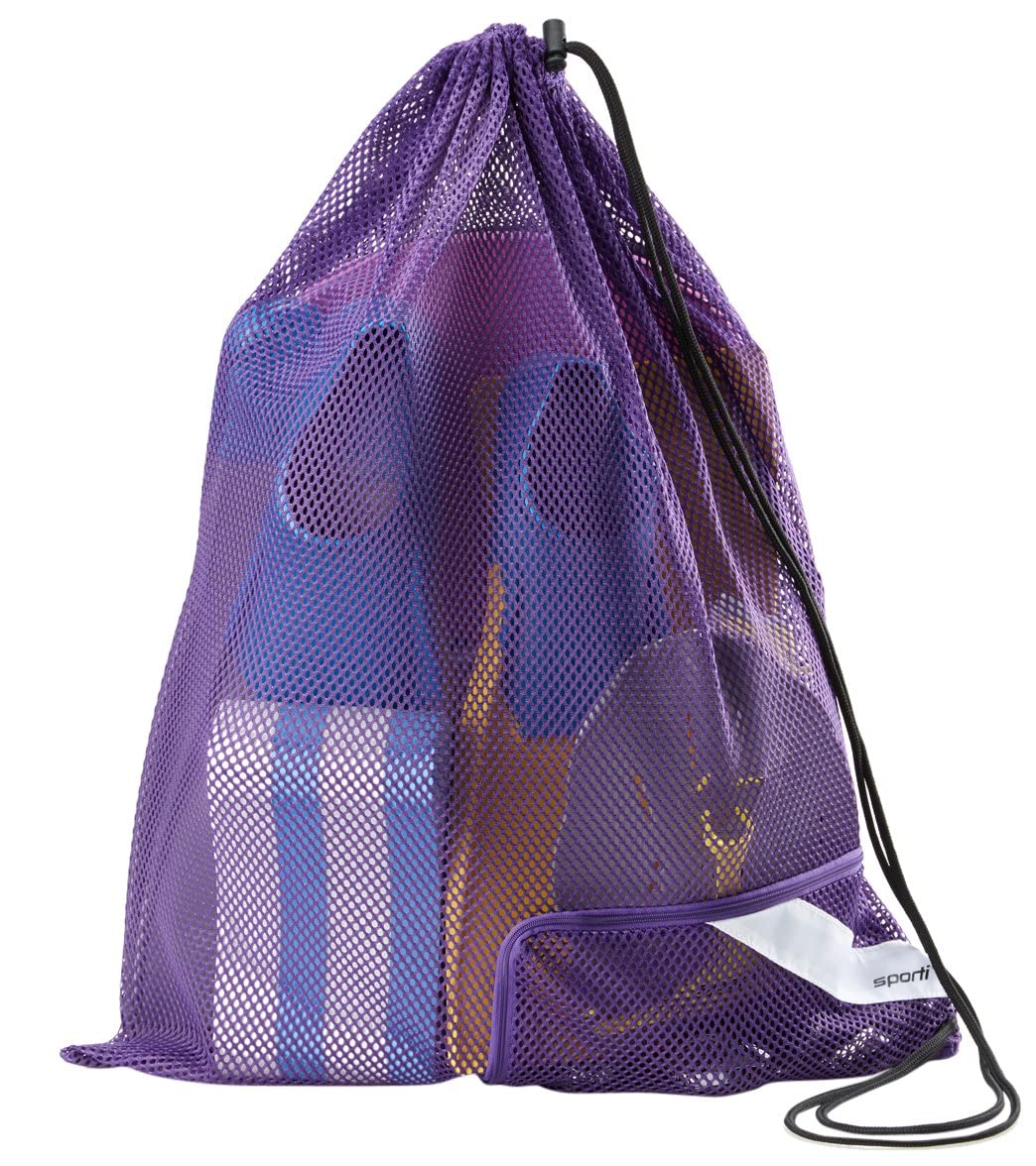 Sporti Mesh Drawstring Swimming Backpack - Waterproof Swim Bag for Swimmers & Beach Gear - Perfect for Pool, Gym & Water Sports Accessories