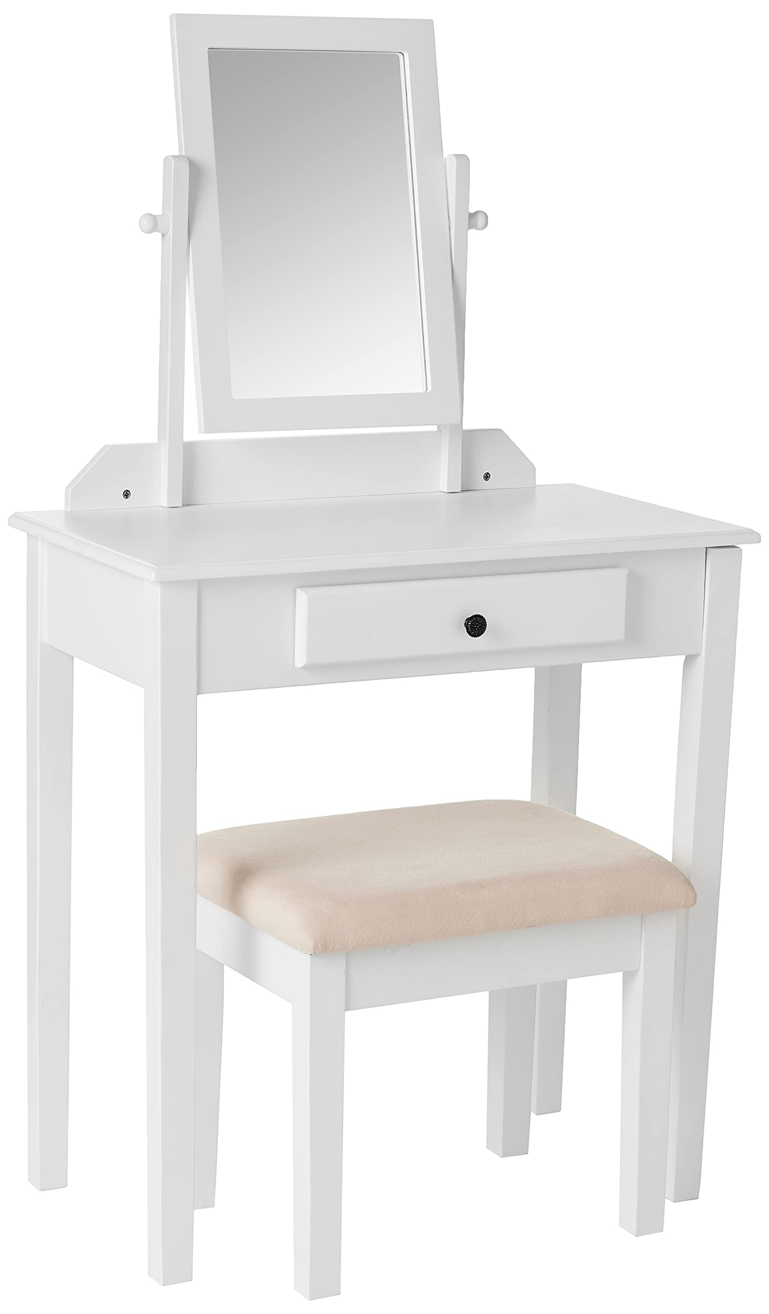 Frenchi Home Furnishing Vanity Set with Mirror - White Makeup Dressing Table for Bedroom & Bathroom Organization