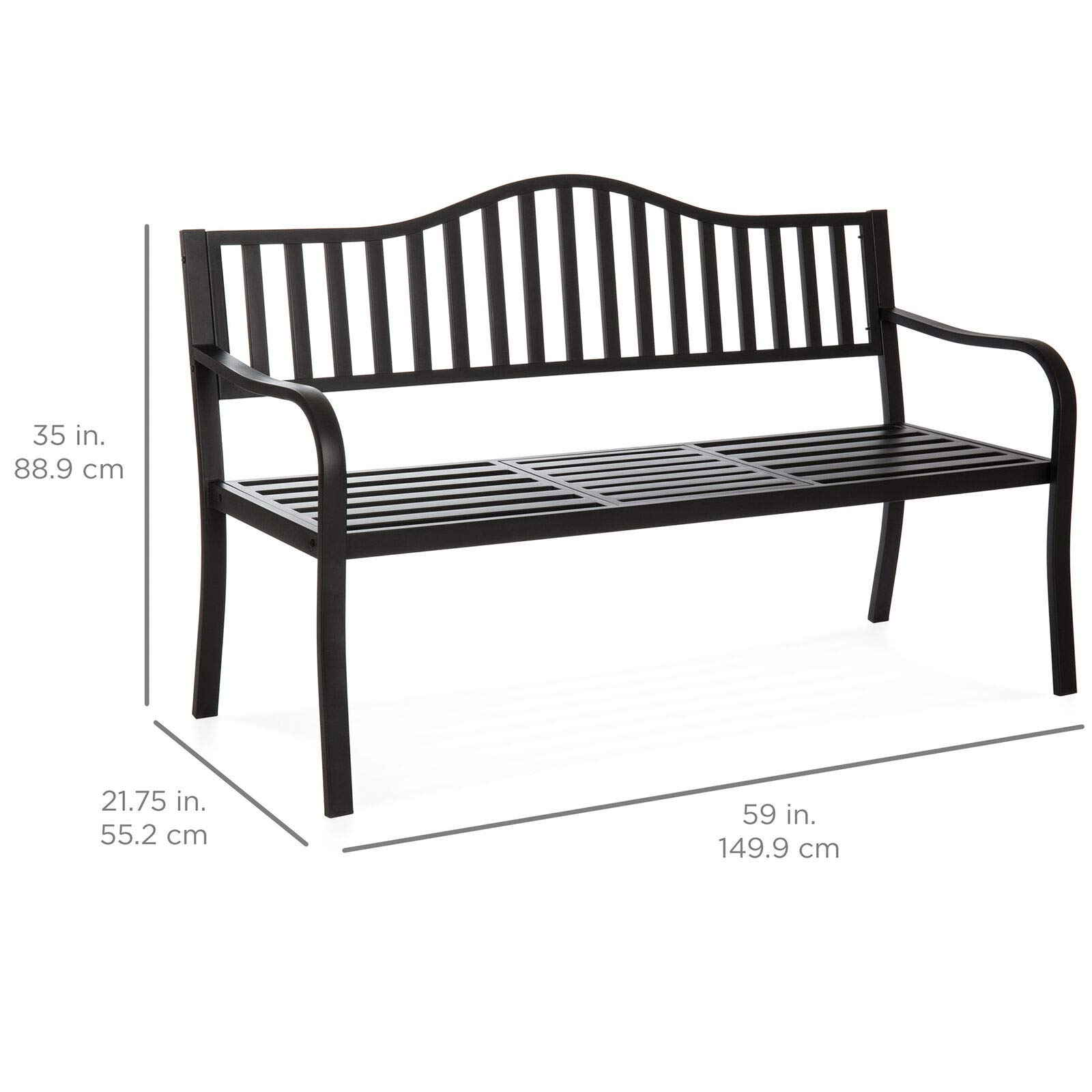 Outdoor Double Bench with Pullout Coffee Table - Adjustable Center Table for Patio, Garden, Deck - Comfortably Seats 2-3 People - Perfect for Backyard, Balcony, Poolside Relaxation & Outdoor Entertaining